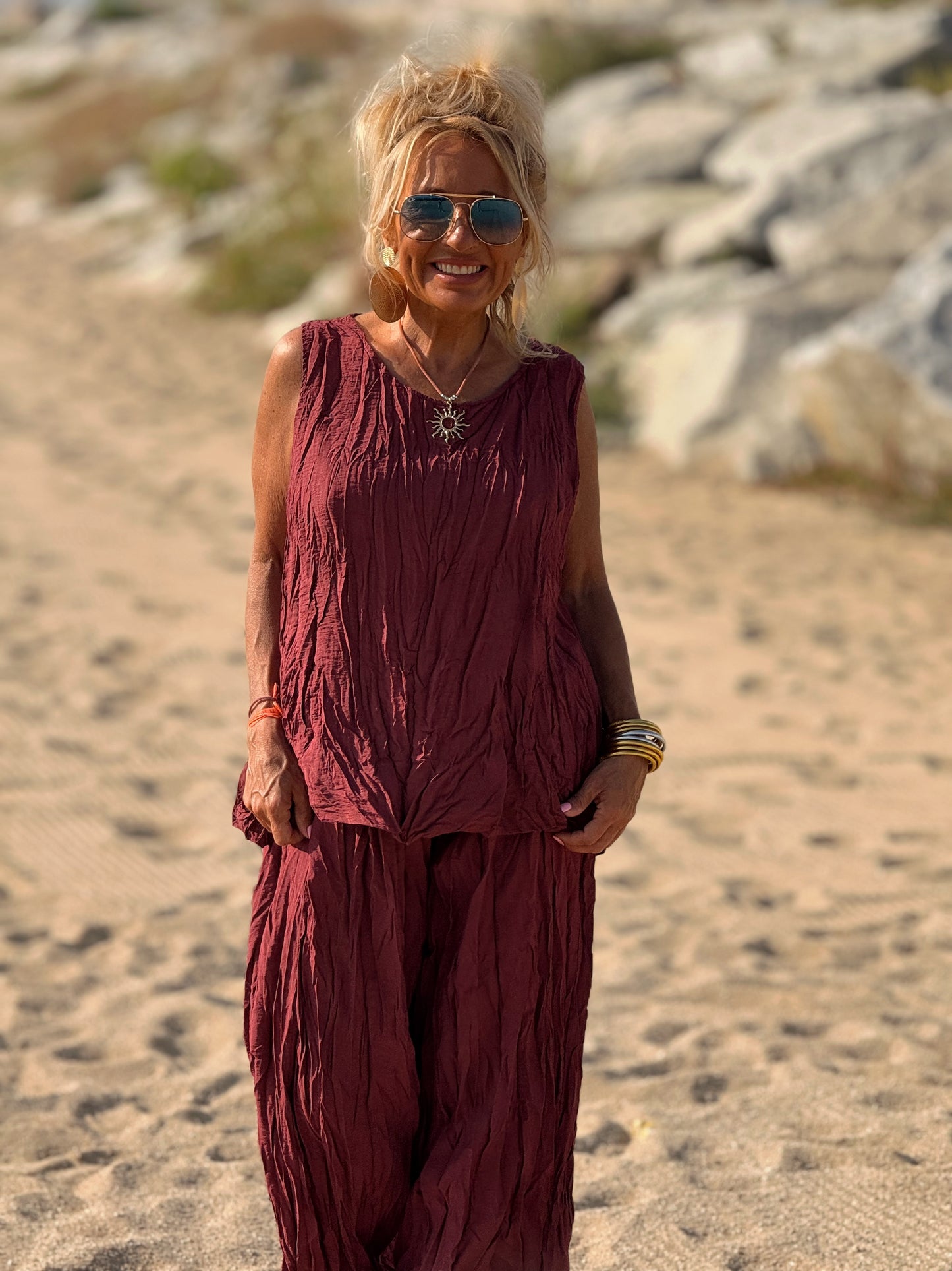 CONJUNTO ARRUGADO MULTICOLOR