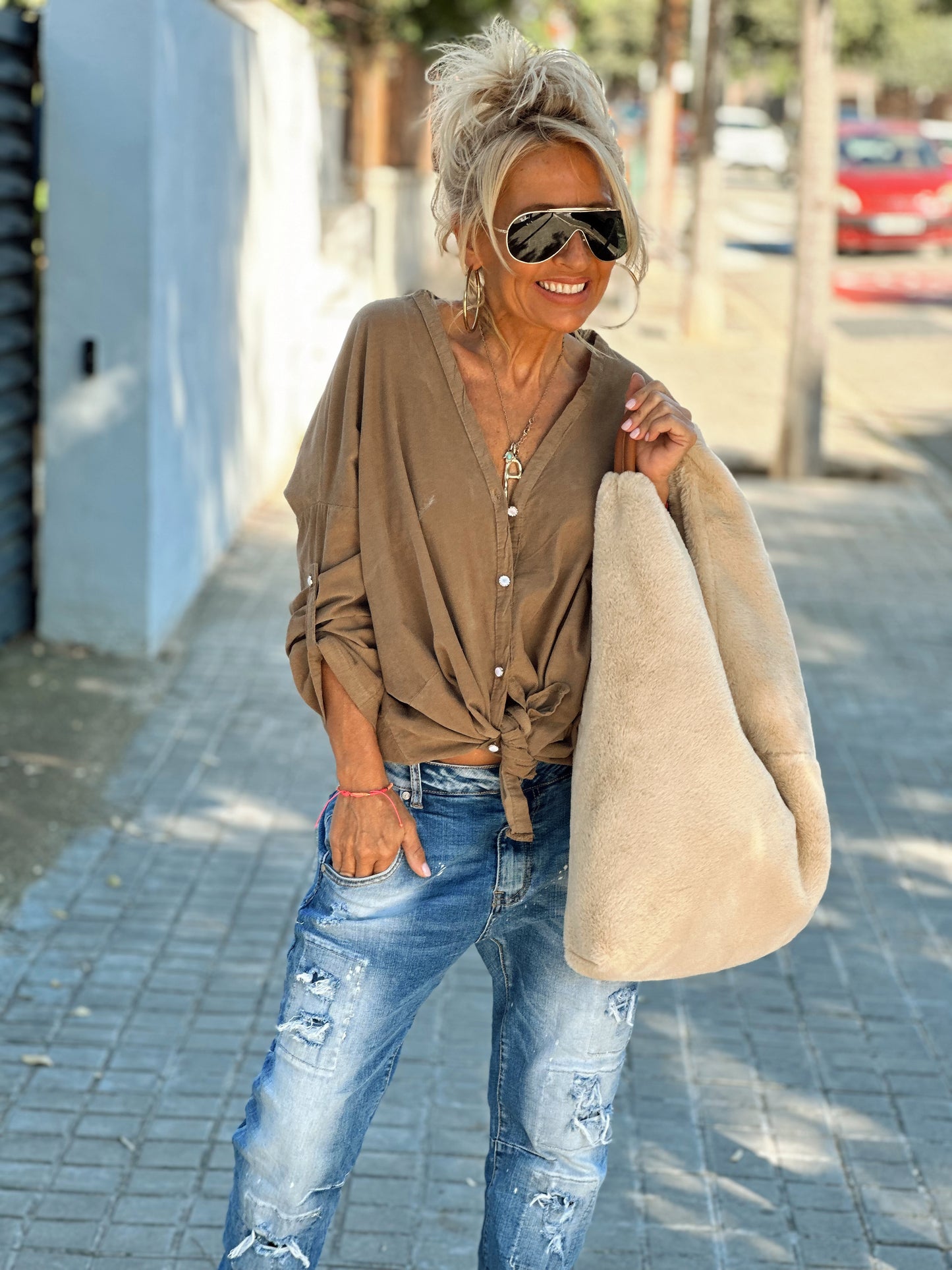 BLUSA PANA LUDIVINE CAMEL