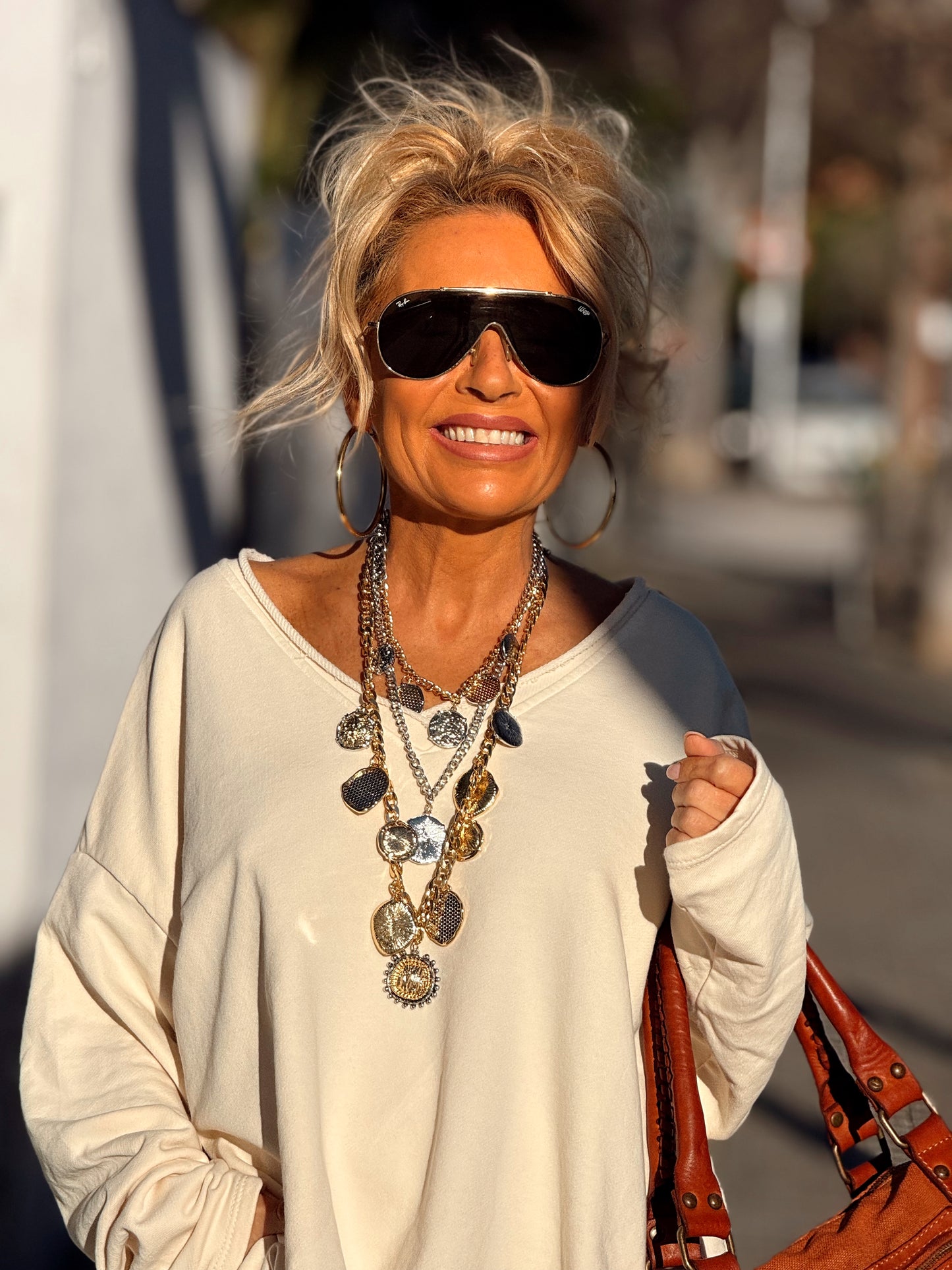 SUDADERA OVERSIZE FILOMENA MULTICOLOR