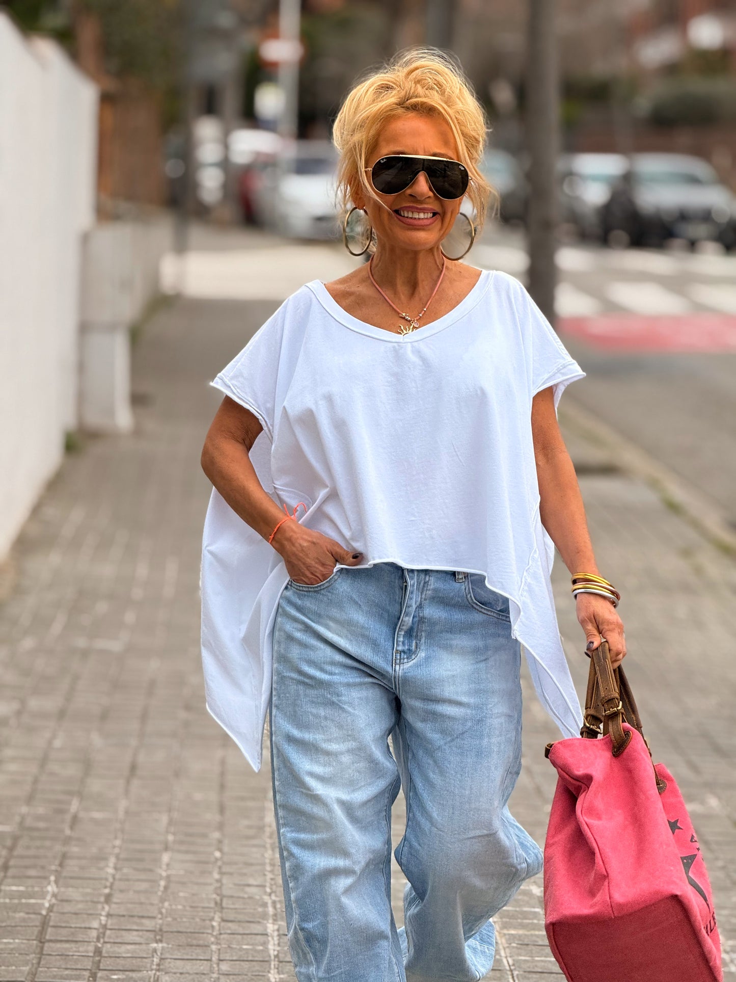 CAMISETA ASIMÉTRICA SACHA MULTICOLOR