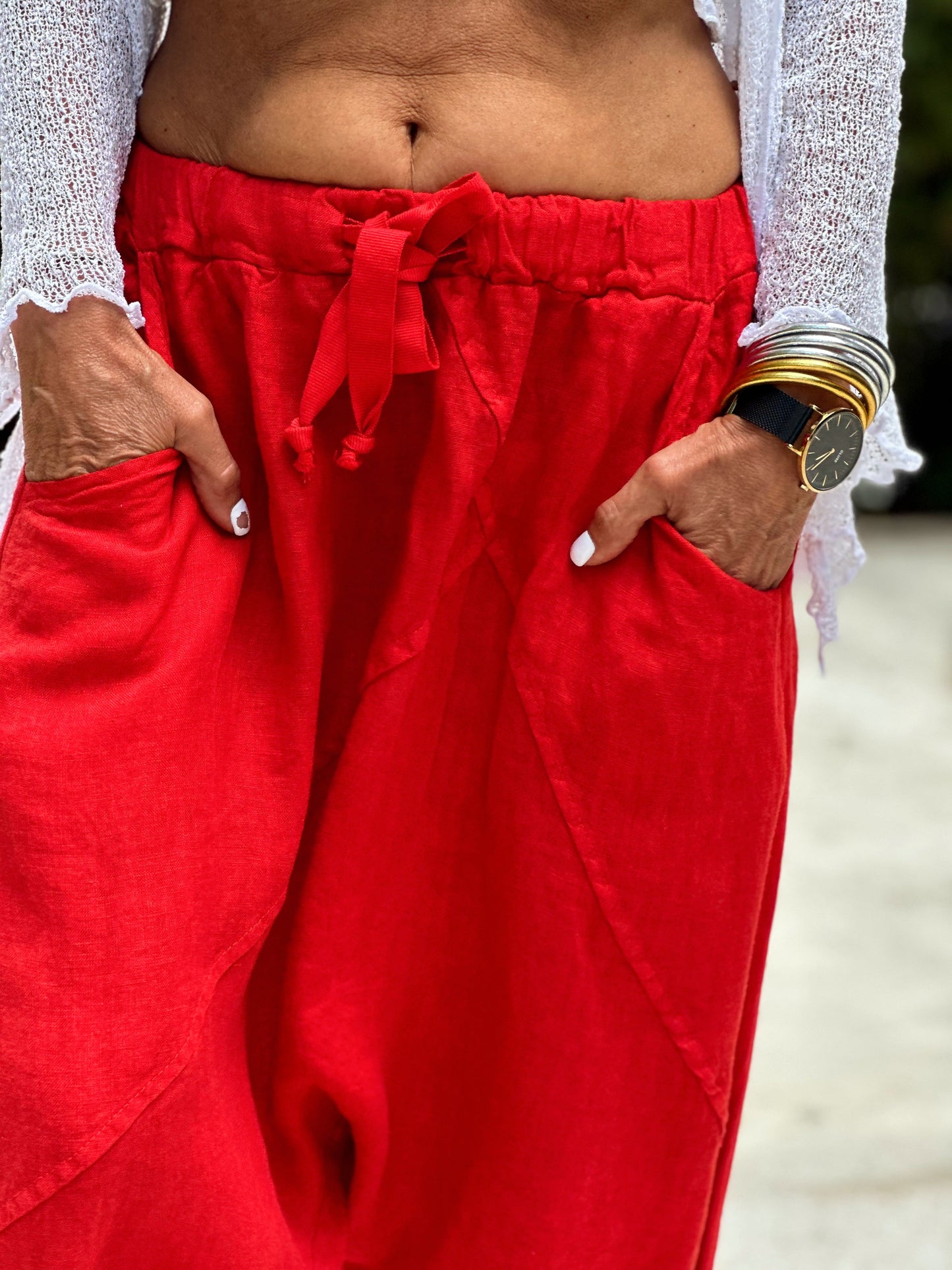 PANTALÓN BAGGY OVERSIZE LINO FLORENT MULTICOLOR