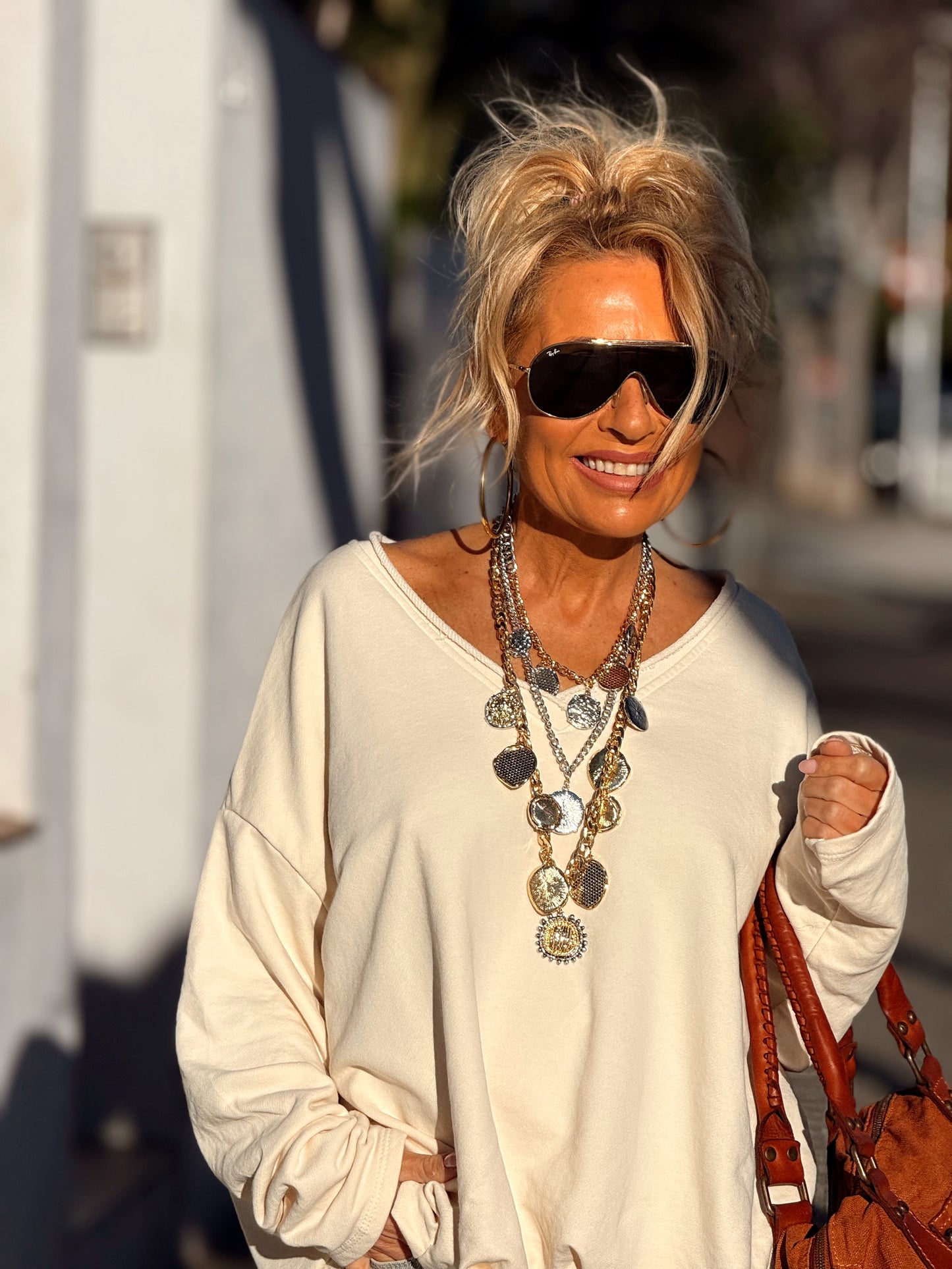 SUDADERA OVERSIZE FILOMENA MULTICOLOR