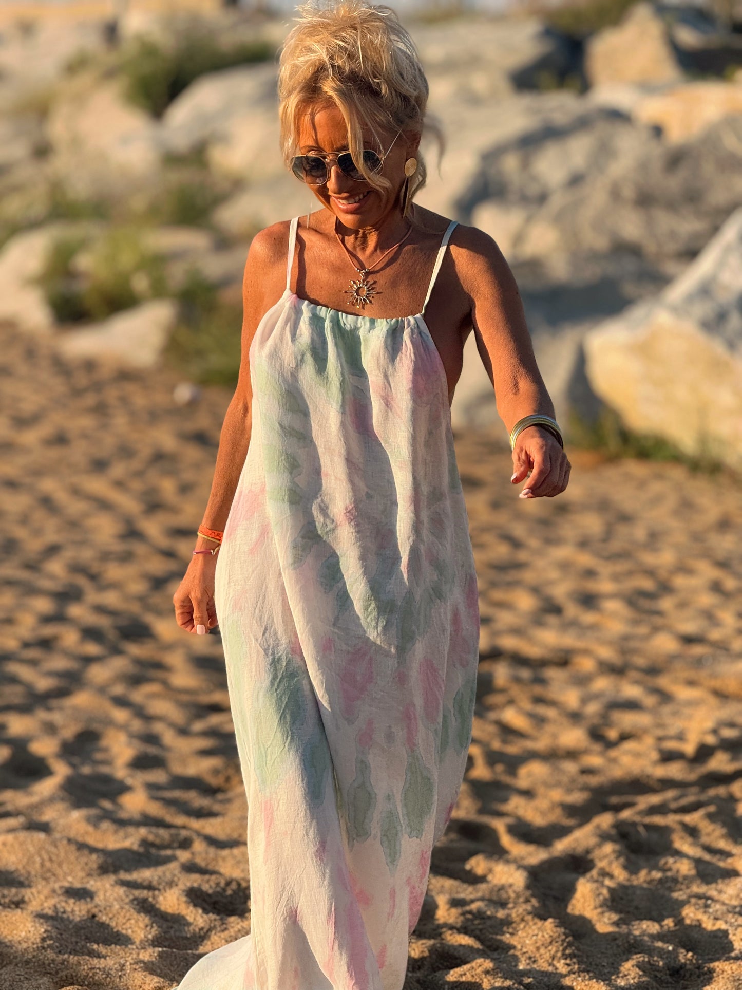 VESTIDO TYE&DYE MENTA-ROSA