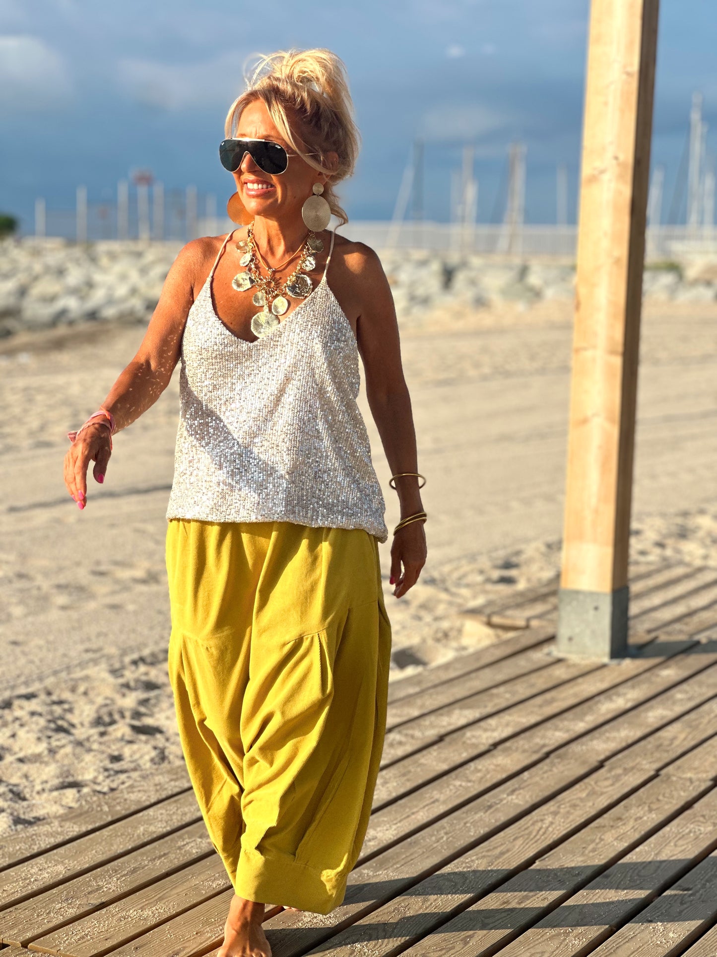 PANTALONES PANA CROPPED BAGGY OVERSIZE MULTICOLOR