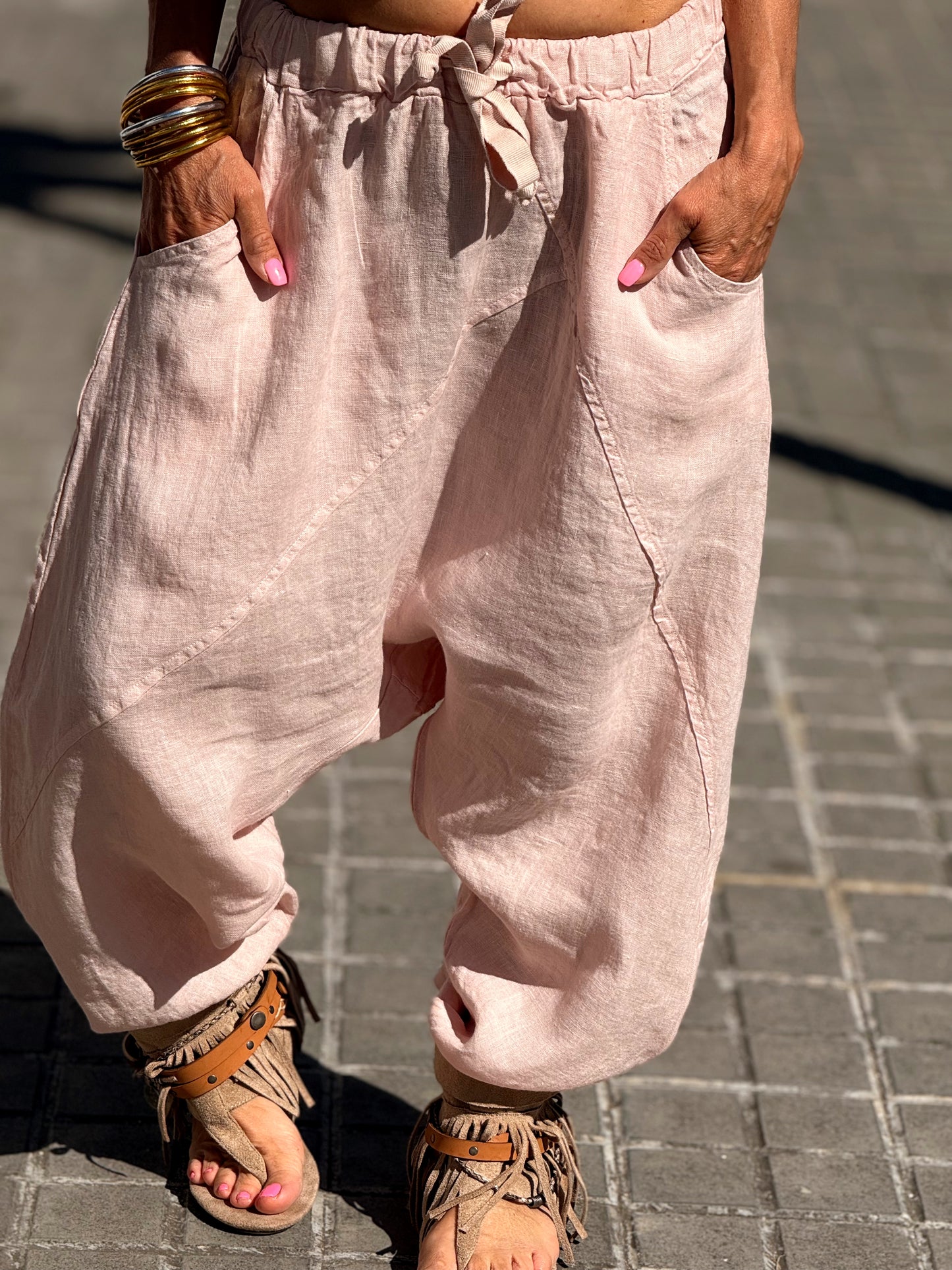 PANTALÓN BAGGY OVERSIZE LINO FLORENT MULTICOLOR
