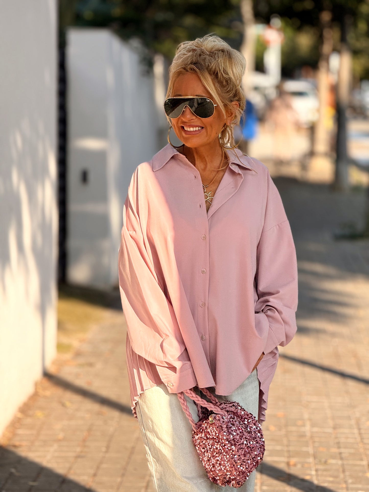 CAMISA OVERSIZE PLIEGUE ENEA MULTICOLOR