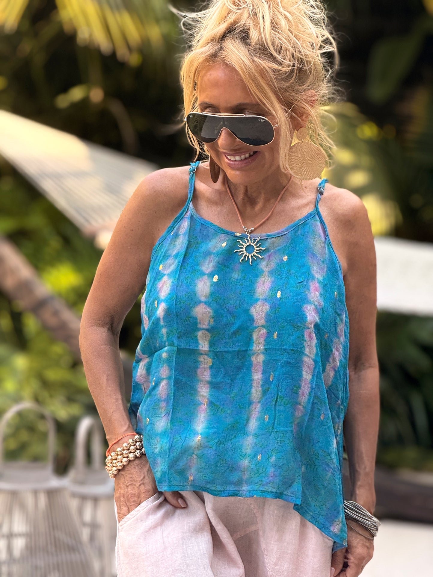 TOP TIRANTES CREPE SEDA INDY MULTICOLOR