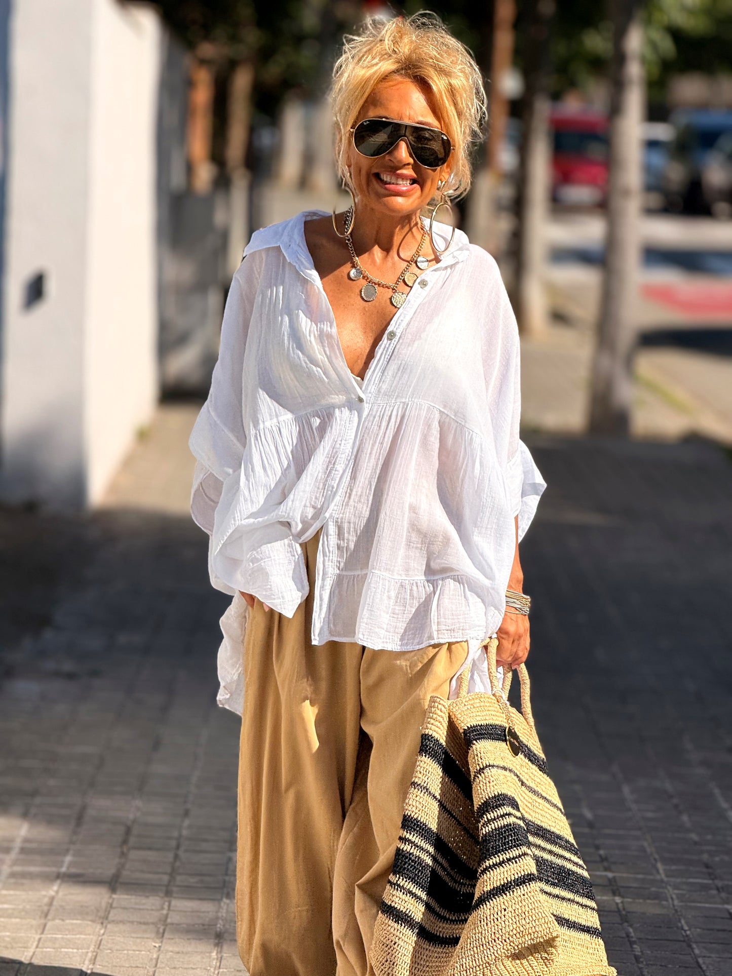 PANTALON MARI OVERSIZE MULTICOLOR