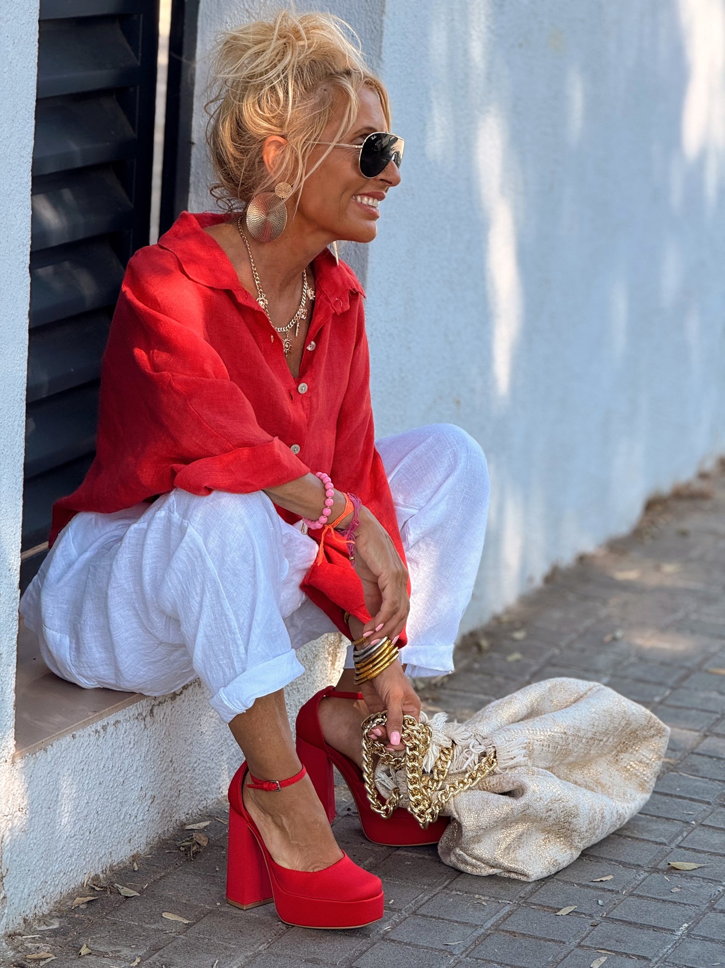 CAMISA LINO CROP-TOP MULTICOLOR