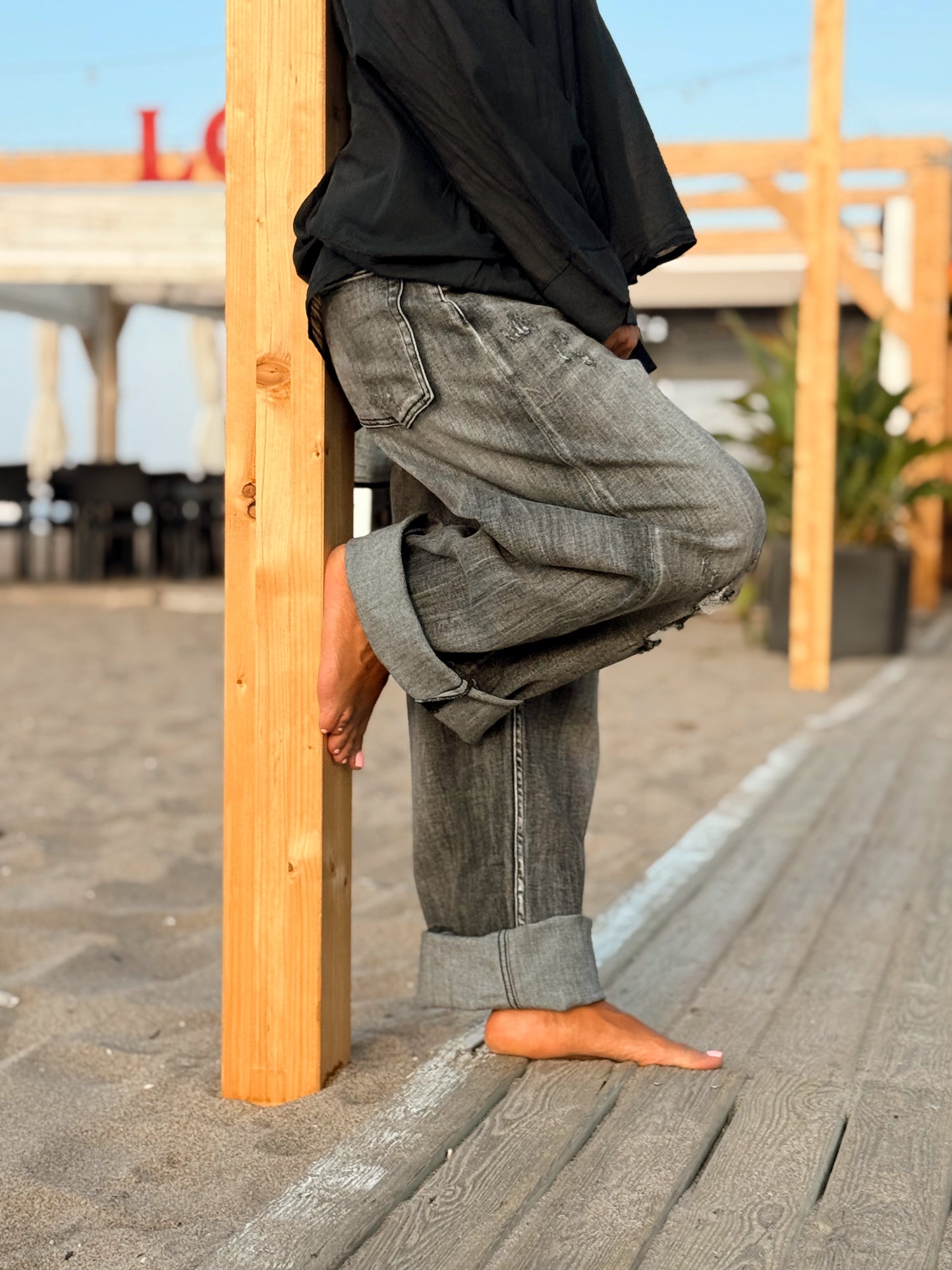 JEANS VAQUEROS JADE GRIS