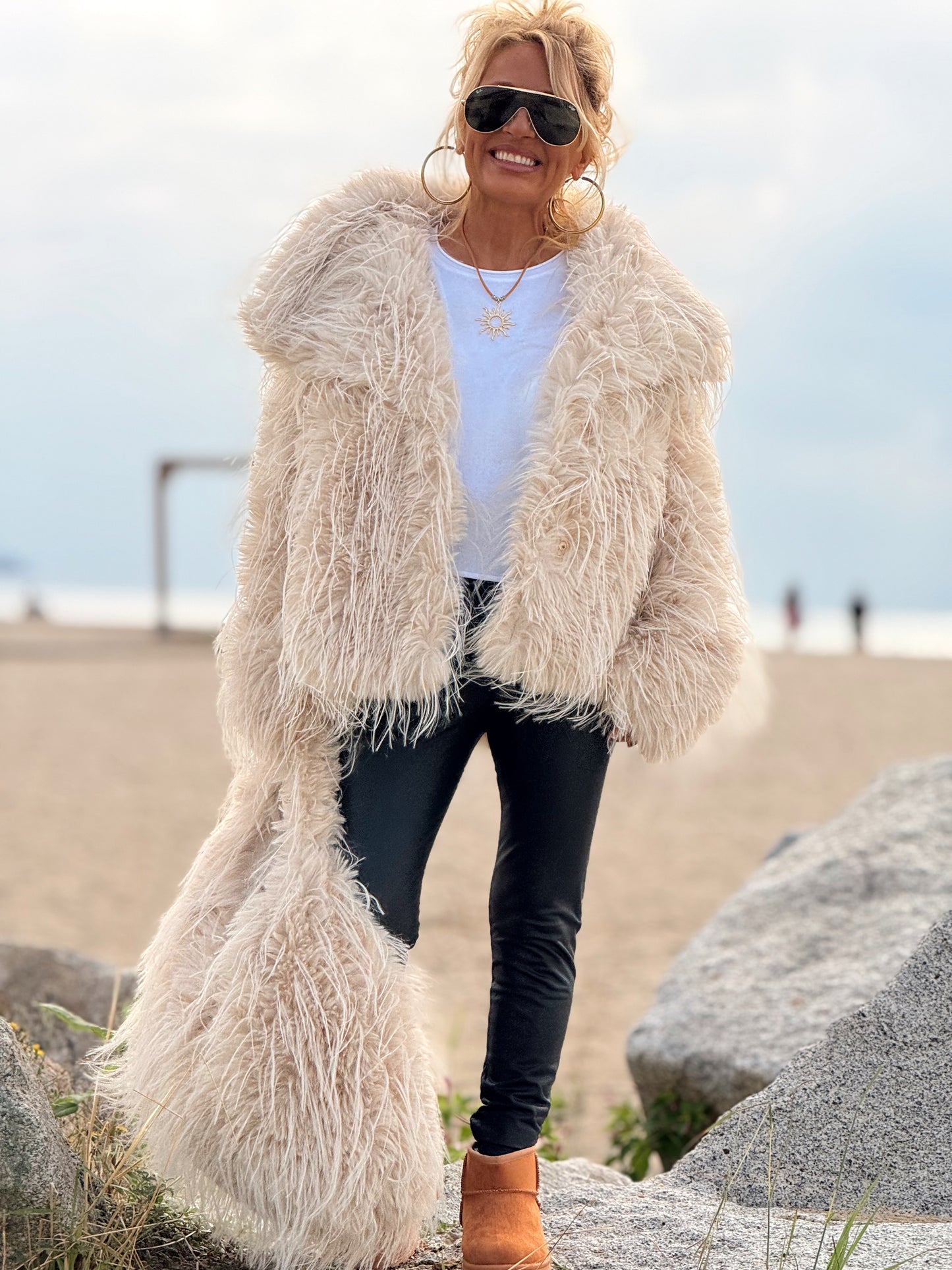 CHAQUETA DE PELO SINTÉTICO LUCAS MULTICOLOR