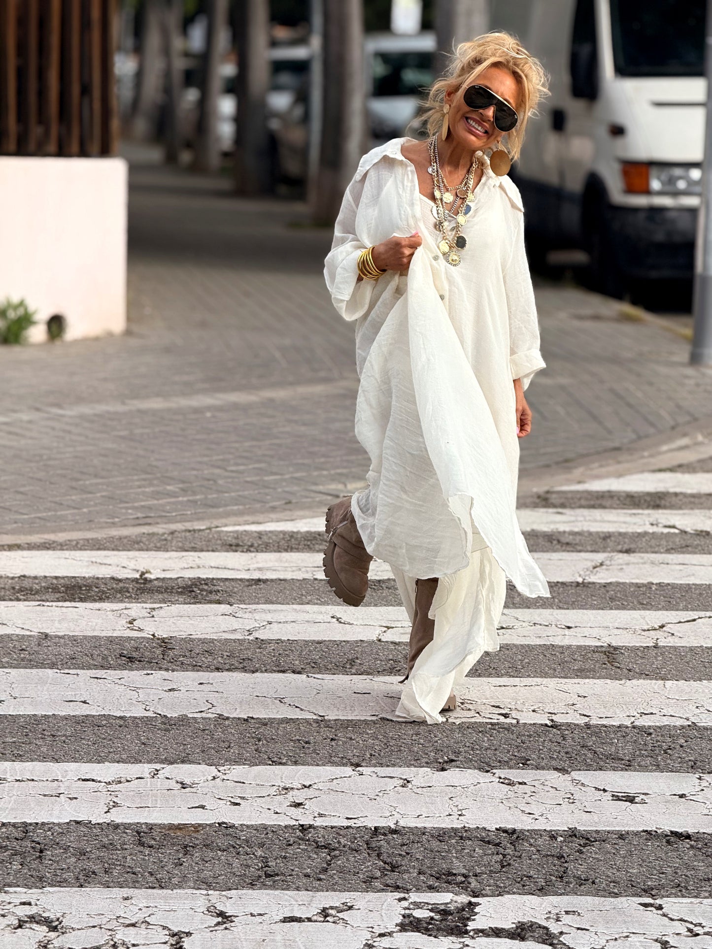 VESTIDO-CAMISA DOBLE ZAIRA MULTICOLOR