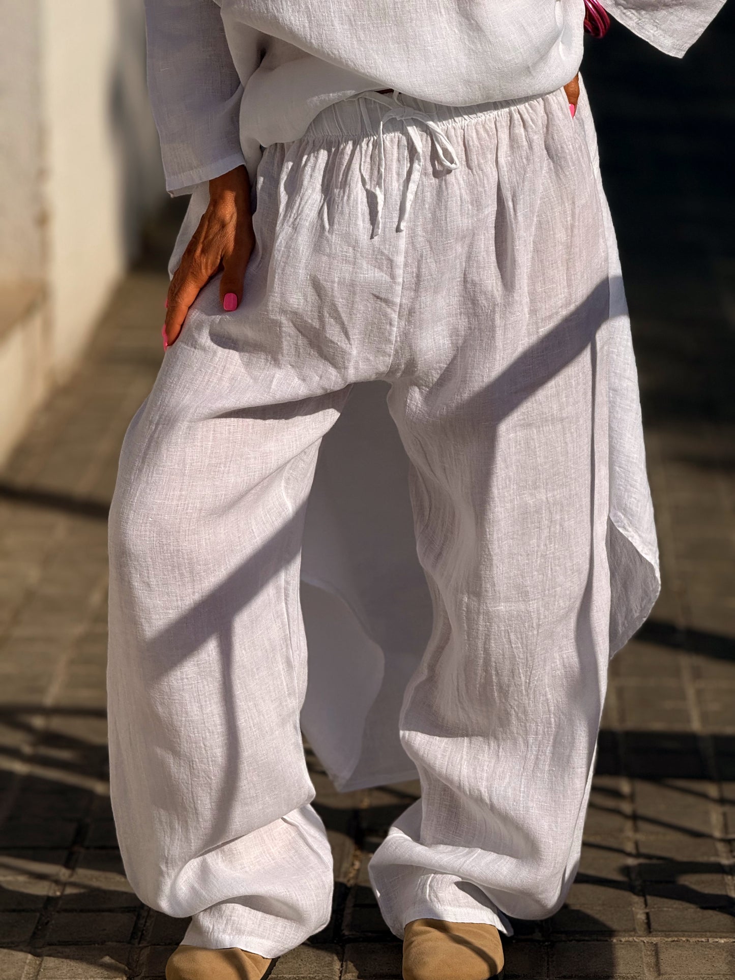 CONJUNTO TUNICA-PANTALON LINO ESTHER MULTICOLOR