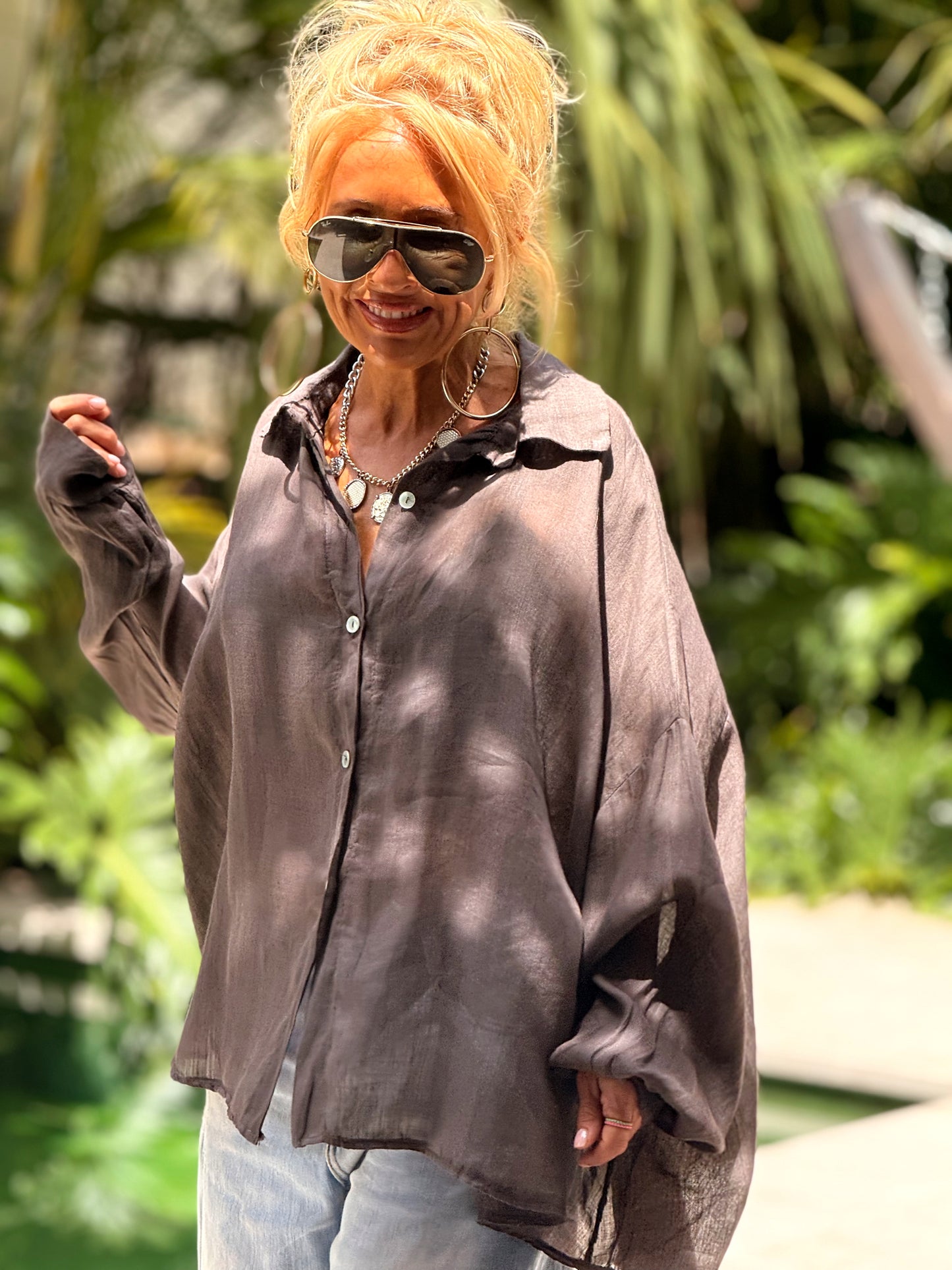CAMISA OVERSIZE VALERIA MULTICOLOR