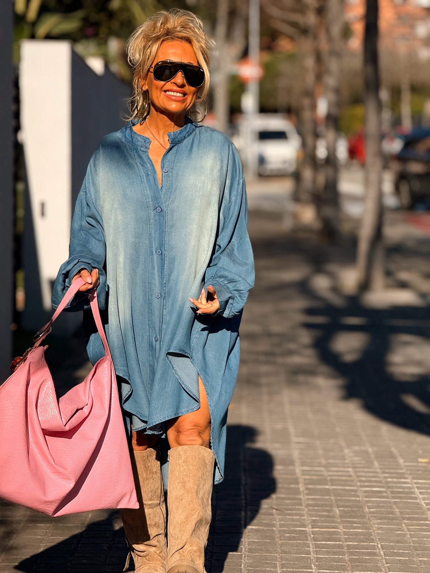 CAMISA-VESTIDO OVERSIZE VAQUEROS MAGDA MULTICOLOR