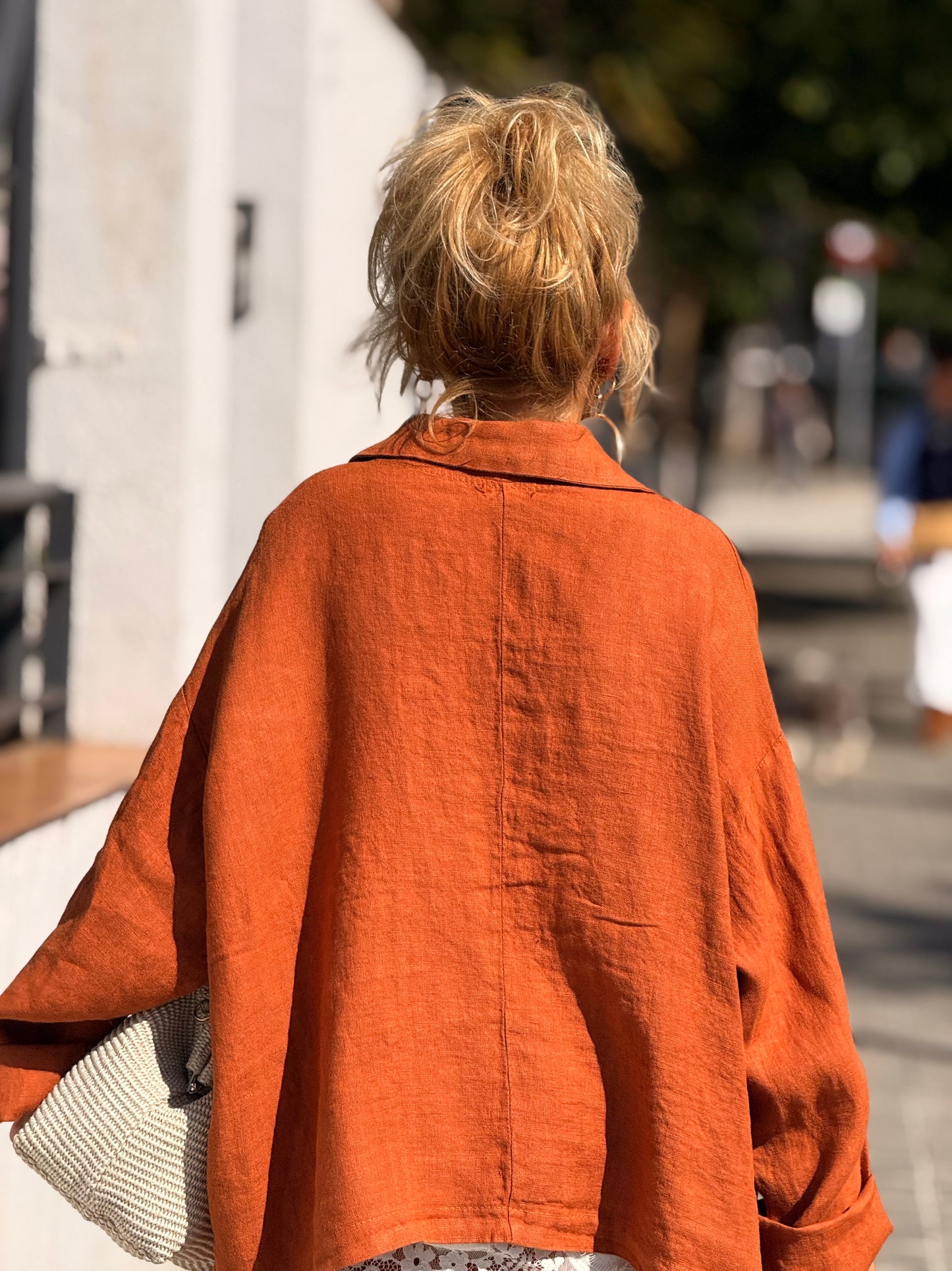 CHAQUETA OVERSIZE LINO CARMEN MULTICOLOR