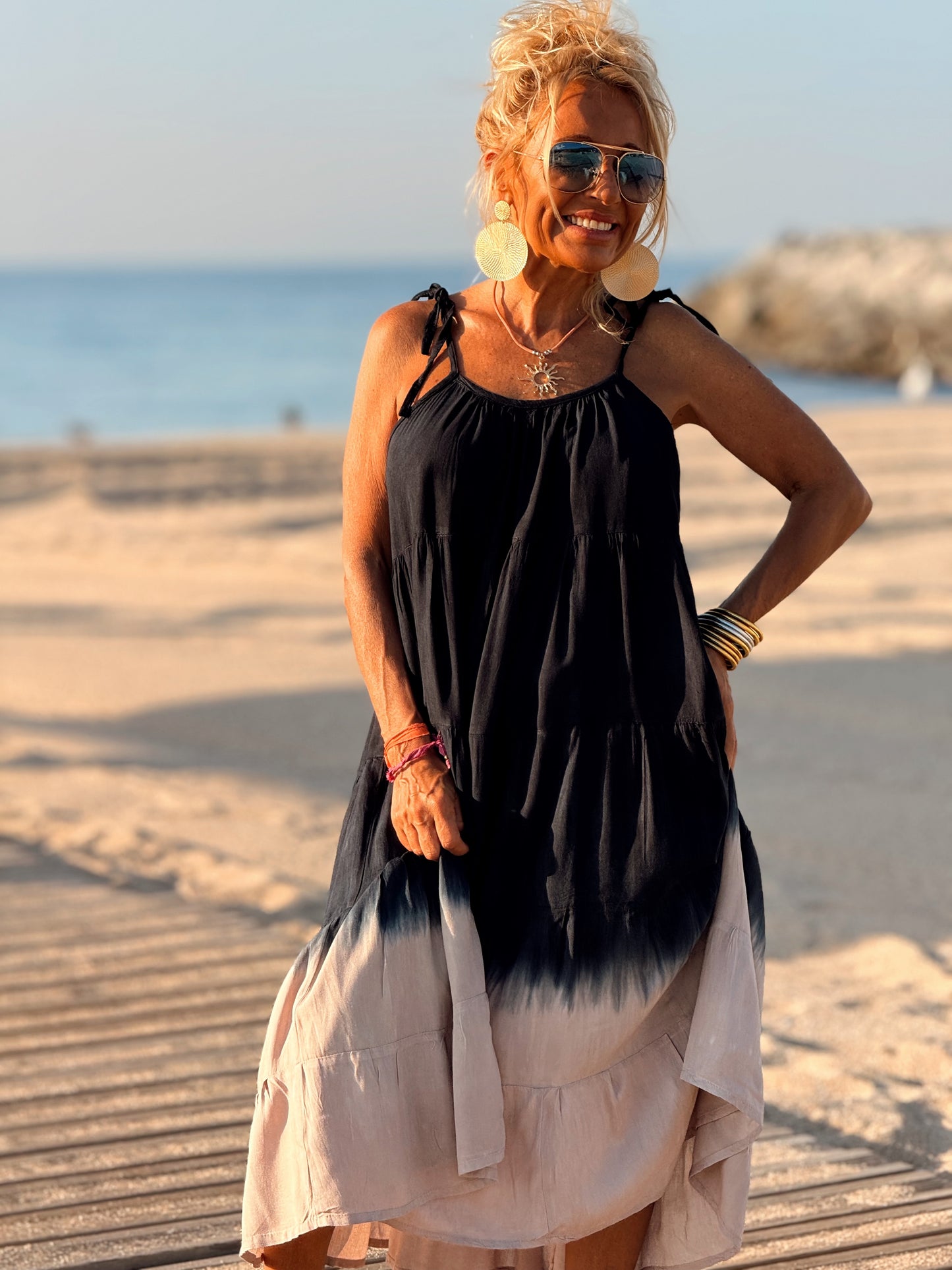 VESTIDO CORTO TIRANTES TYE&DYE MULTICOLOR