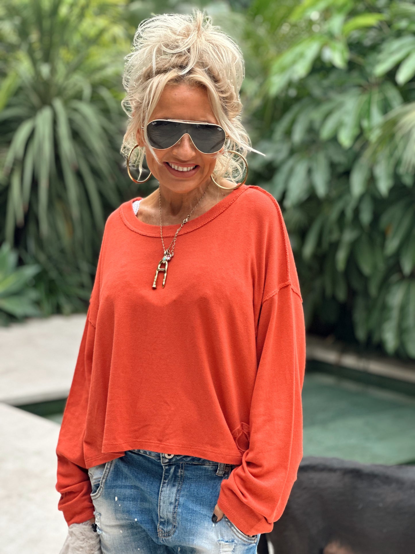 CAMISETA OVERSIZE SHILA NARANJA