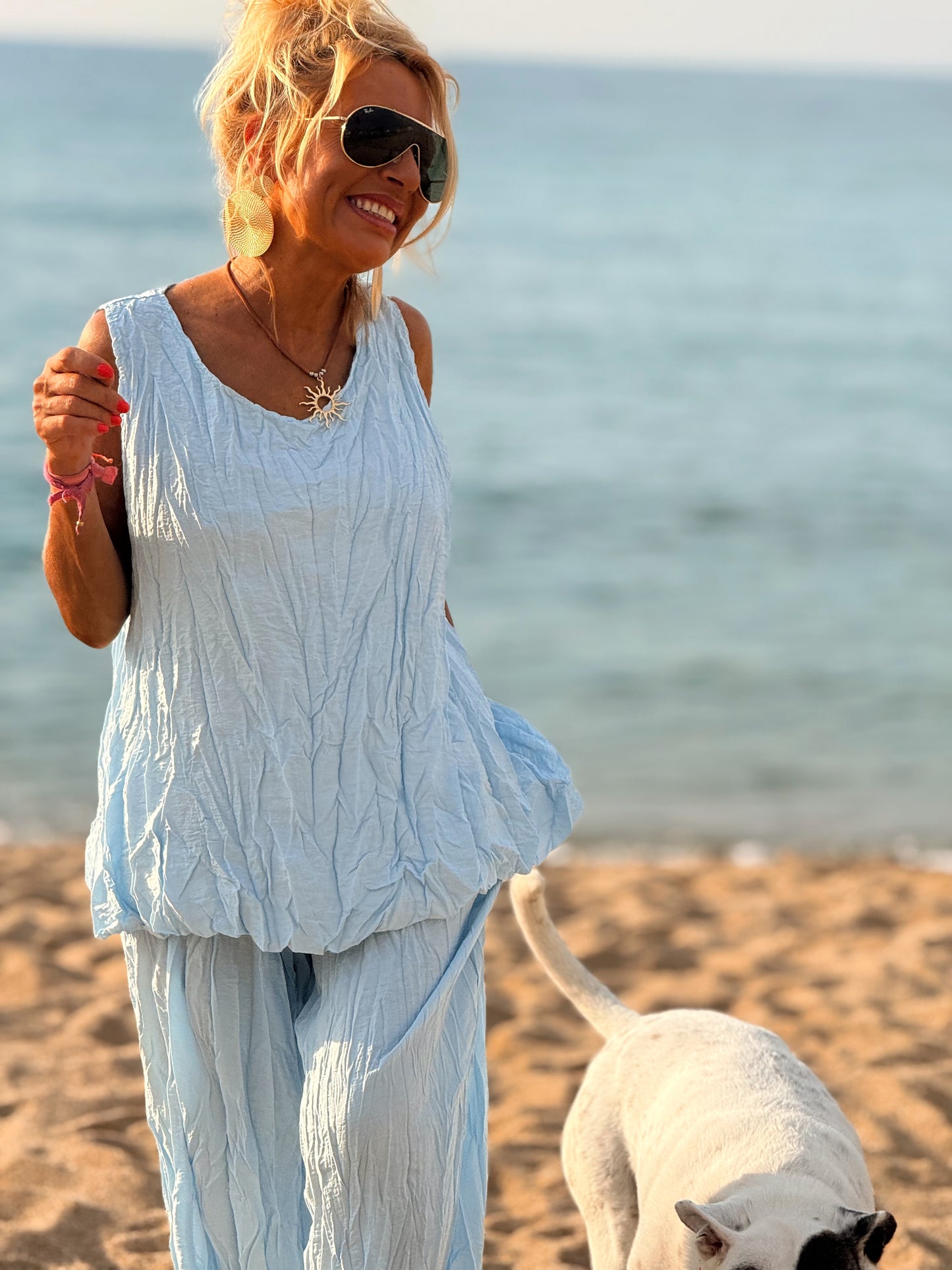 CONJUNTO ARRUGADO MULTICOLOR