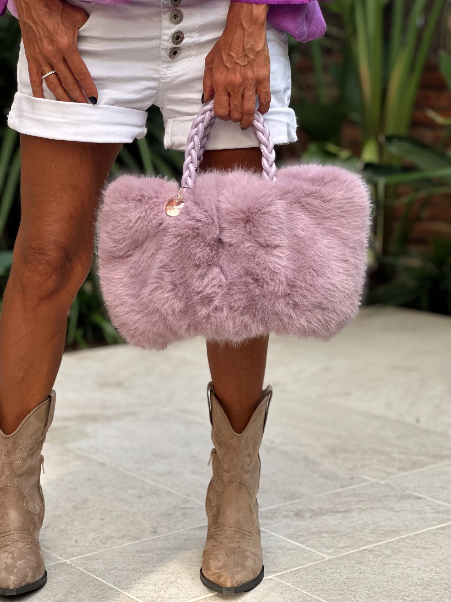 BOLSO PELO SINTÉTICO LONDRES ROSA