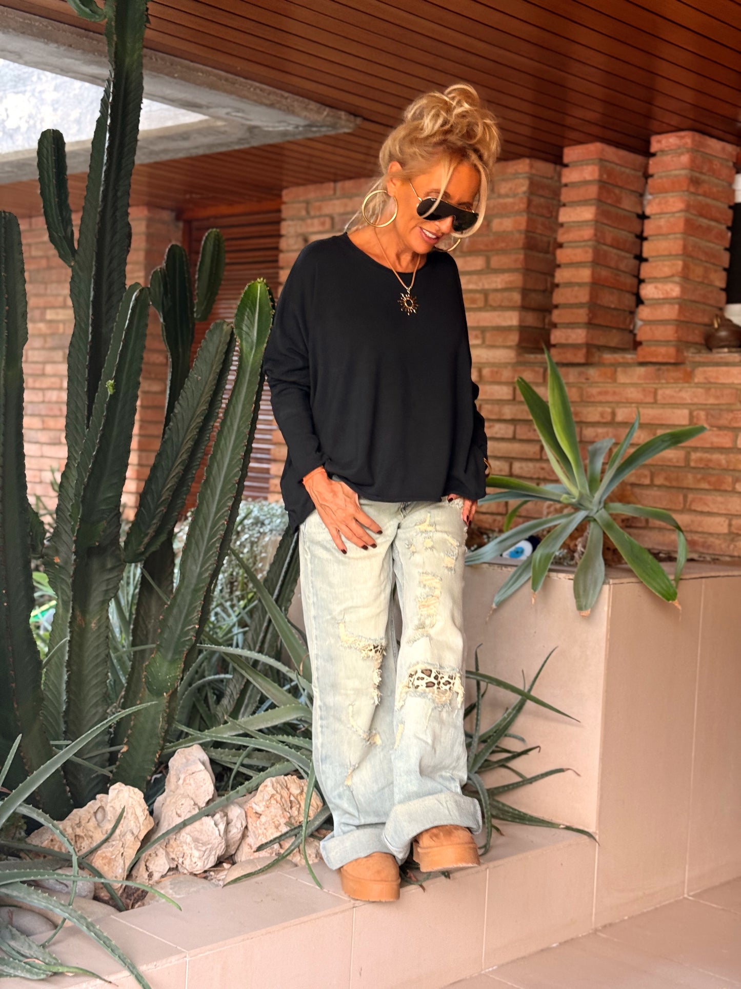 CAMISETA DESGASTADA OVERSIZE DANI MULTICOLOR