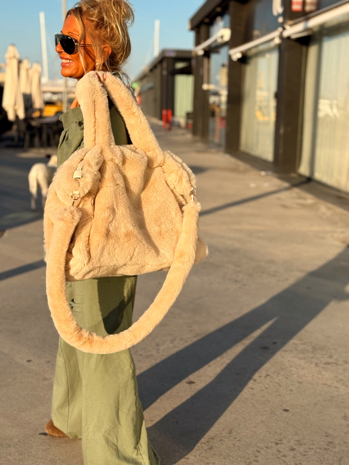 BOLSO XL PELO SINTÉTICO JORDI MULTICOLOR