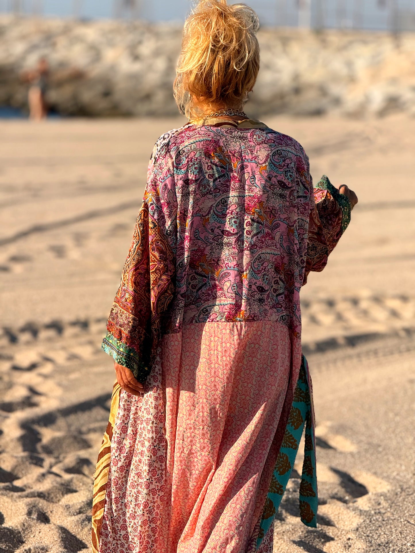 KIMONO ESTAMPADO MANGA 3/4 MULTICOLOR