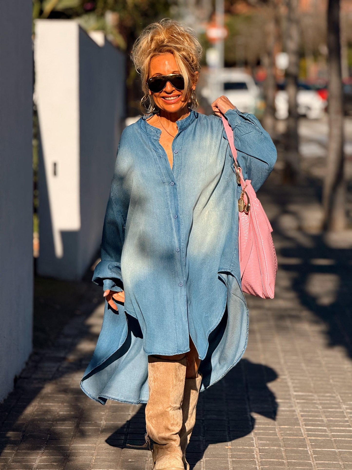 CAMISA-VESTIDO OVERSIZE VAQUEROS MAGDA MULTICOLOR