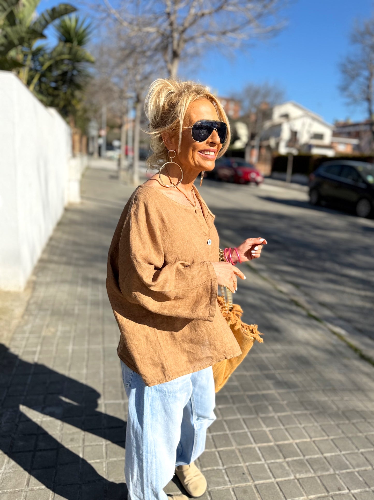 BLUSA DE LINO FABIO MULTICOLOR