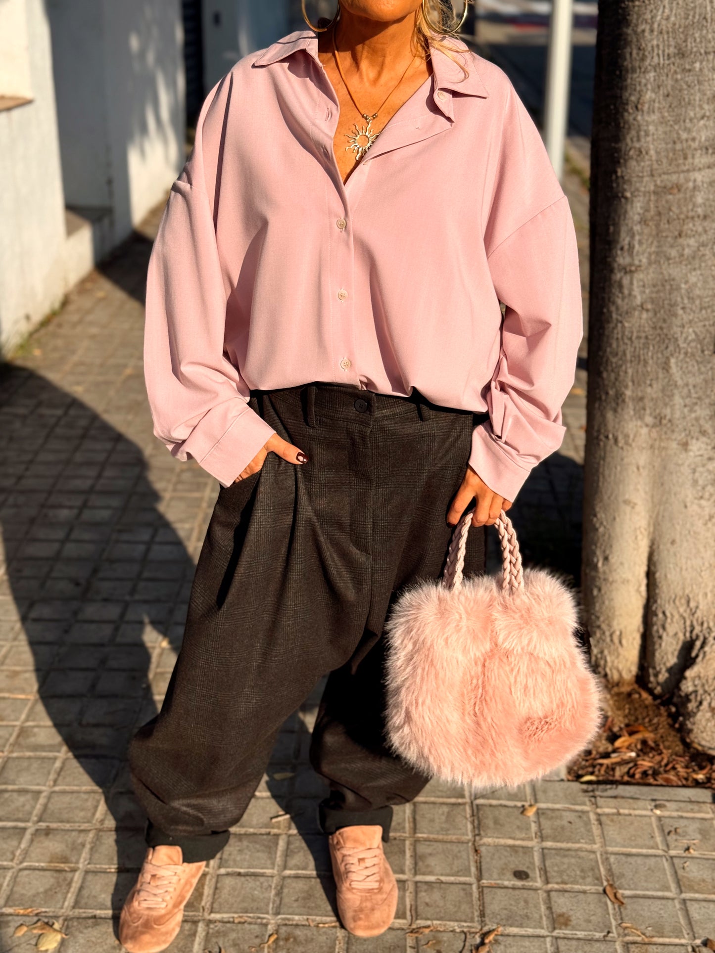 CAMISA OVERSIZE PLIEGUE ENEA MULTICOLOR