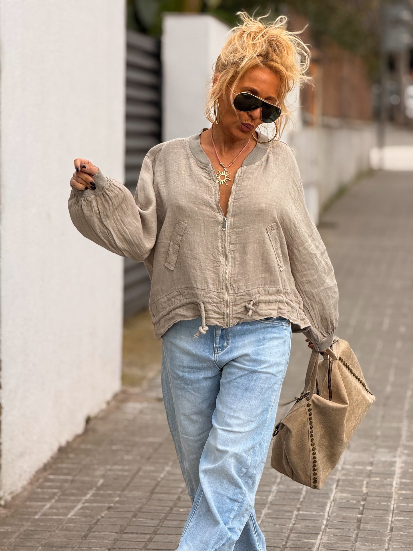 BOMBER LINO CAMILLE MULTICOLOR