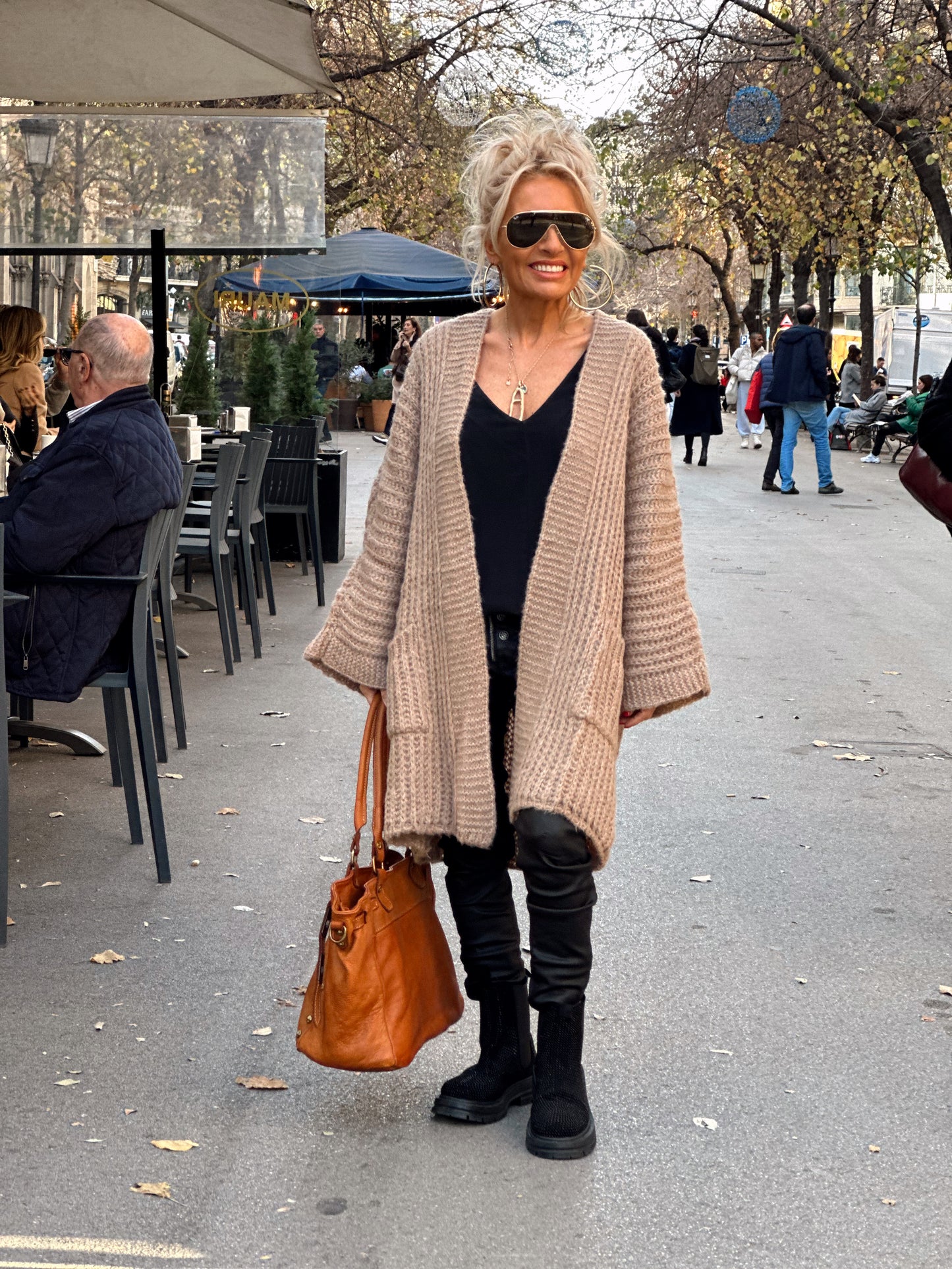 CHAQUETA DE PUNTO NATALIA CAMEL