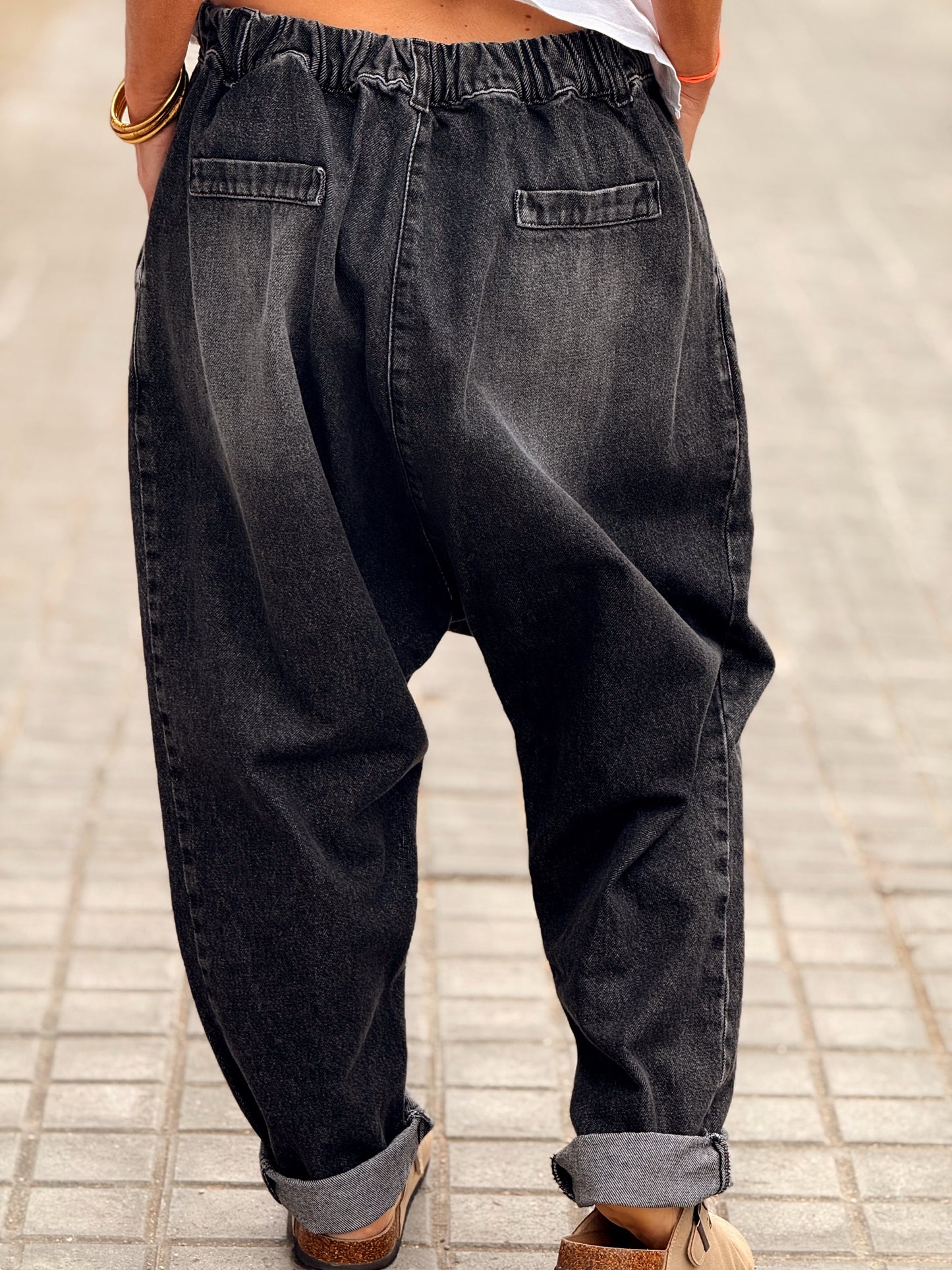 JEANS VAQUEROS BAGGY OVERSIZETHOMAS GRIS OSCURO