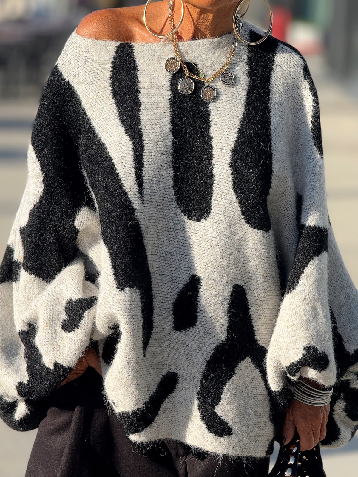 JERSEY OVERSIZE VACA MULTICOLOR