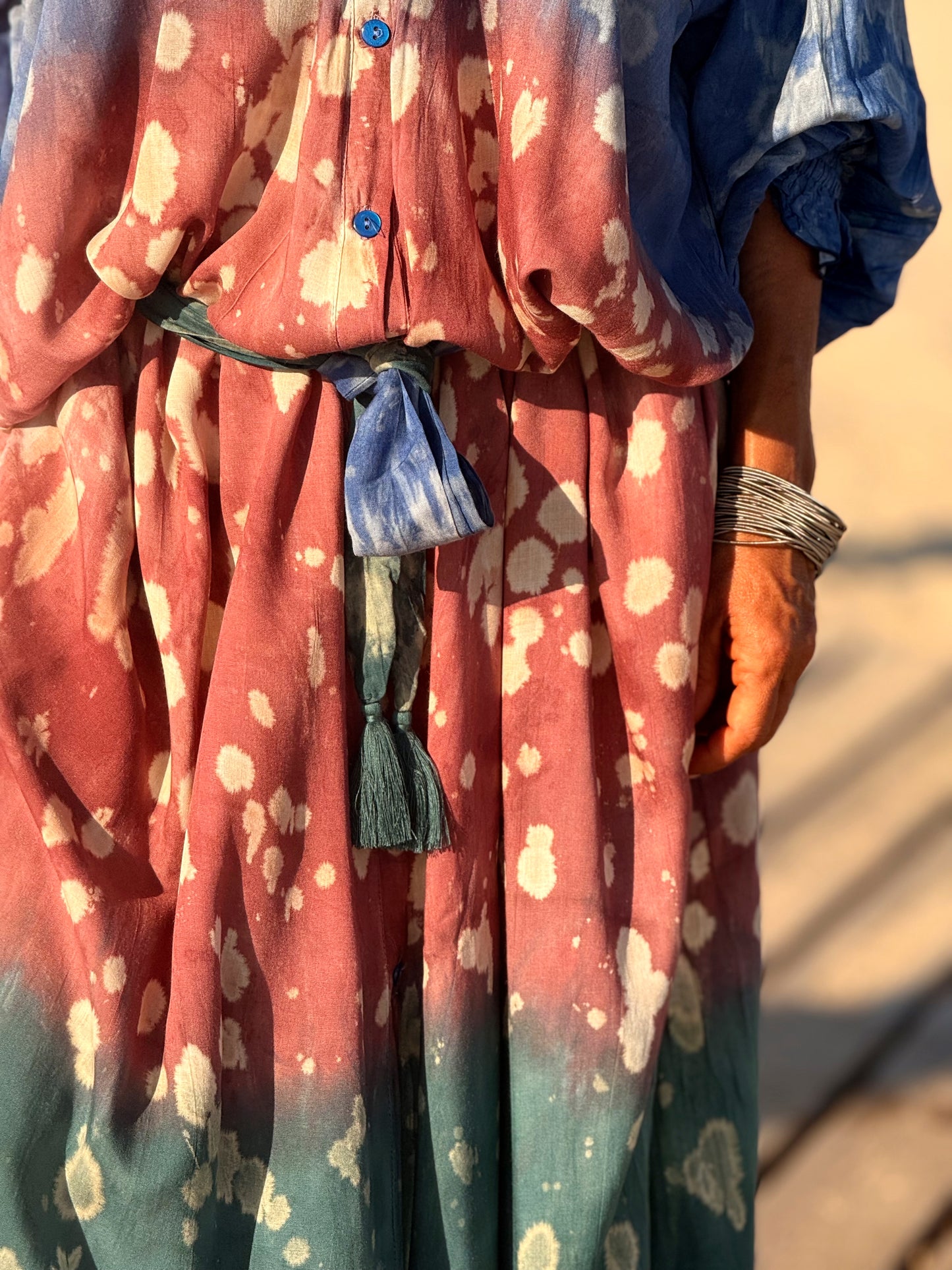 VESTIDO KAFTAN SUPER OVERSIZE MULTICOLOR