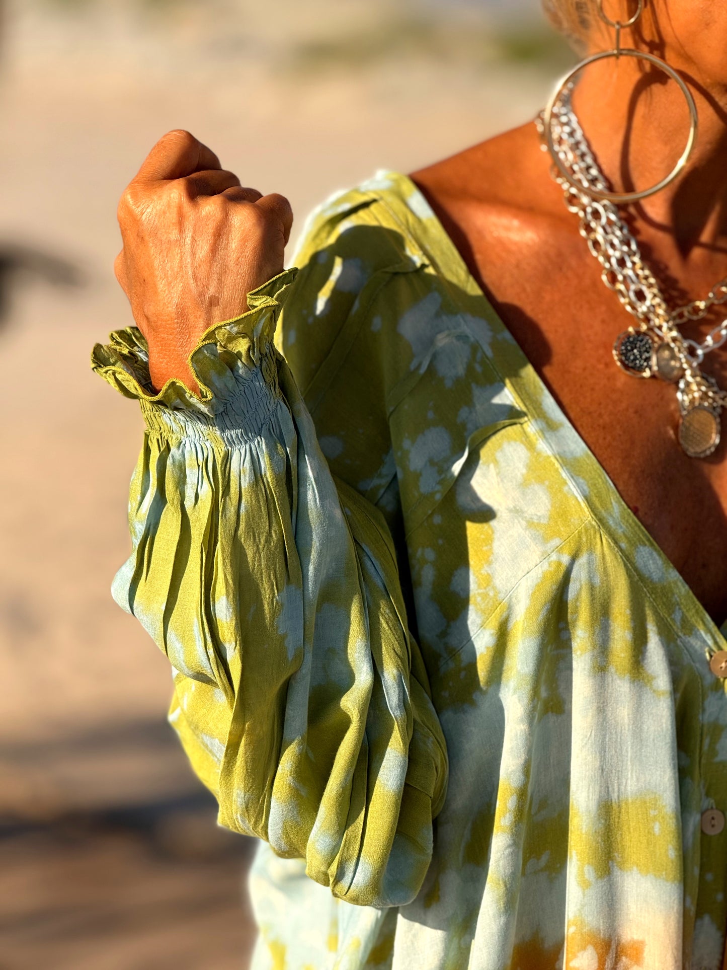 VESTIDO KAFTAN SUPER OVERSIZE MULTICOLOR