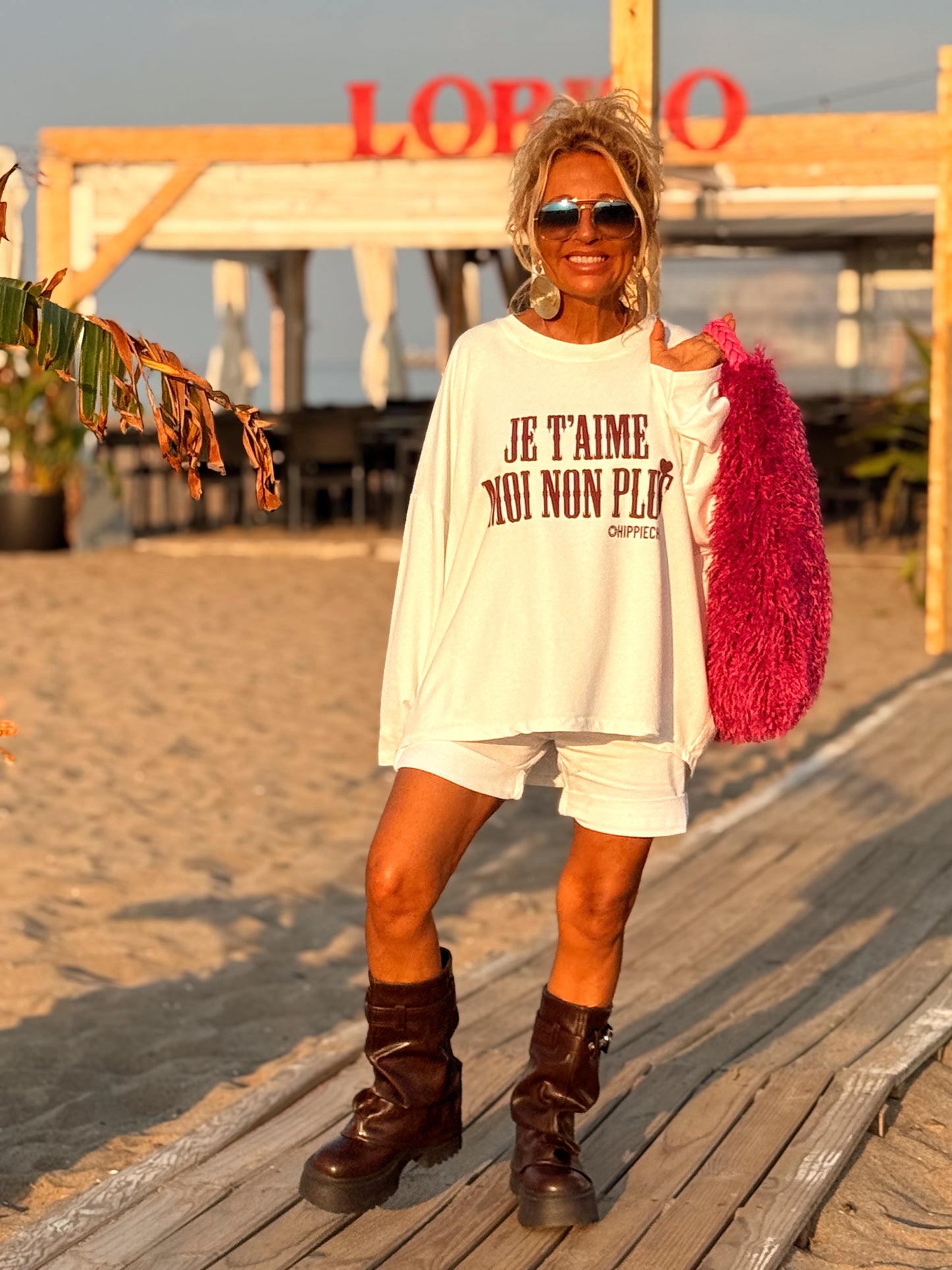 SUDADERA OVERSIZE JE T’AIME MOI NON PLUS MULTICOLOR