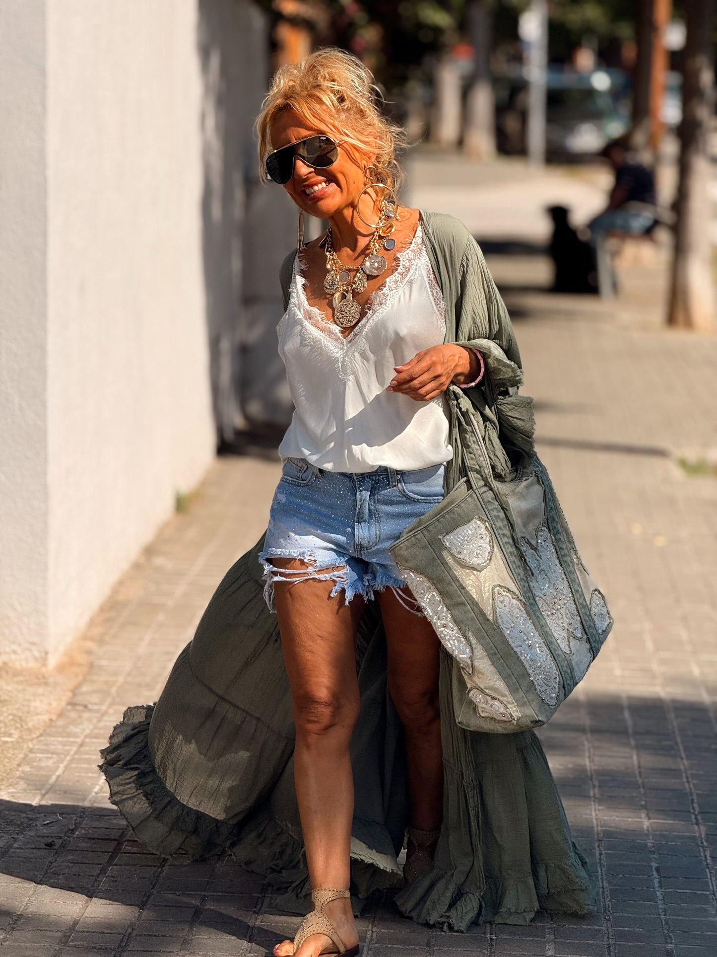KIMONO SUPER OVERSIZE BOHO MULTICOLOR