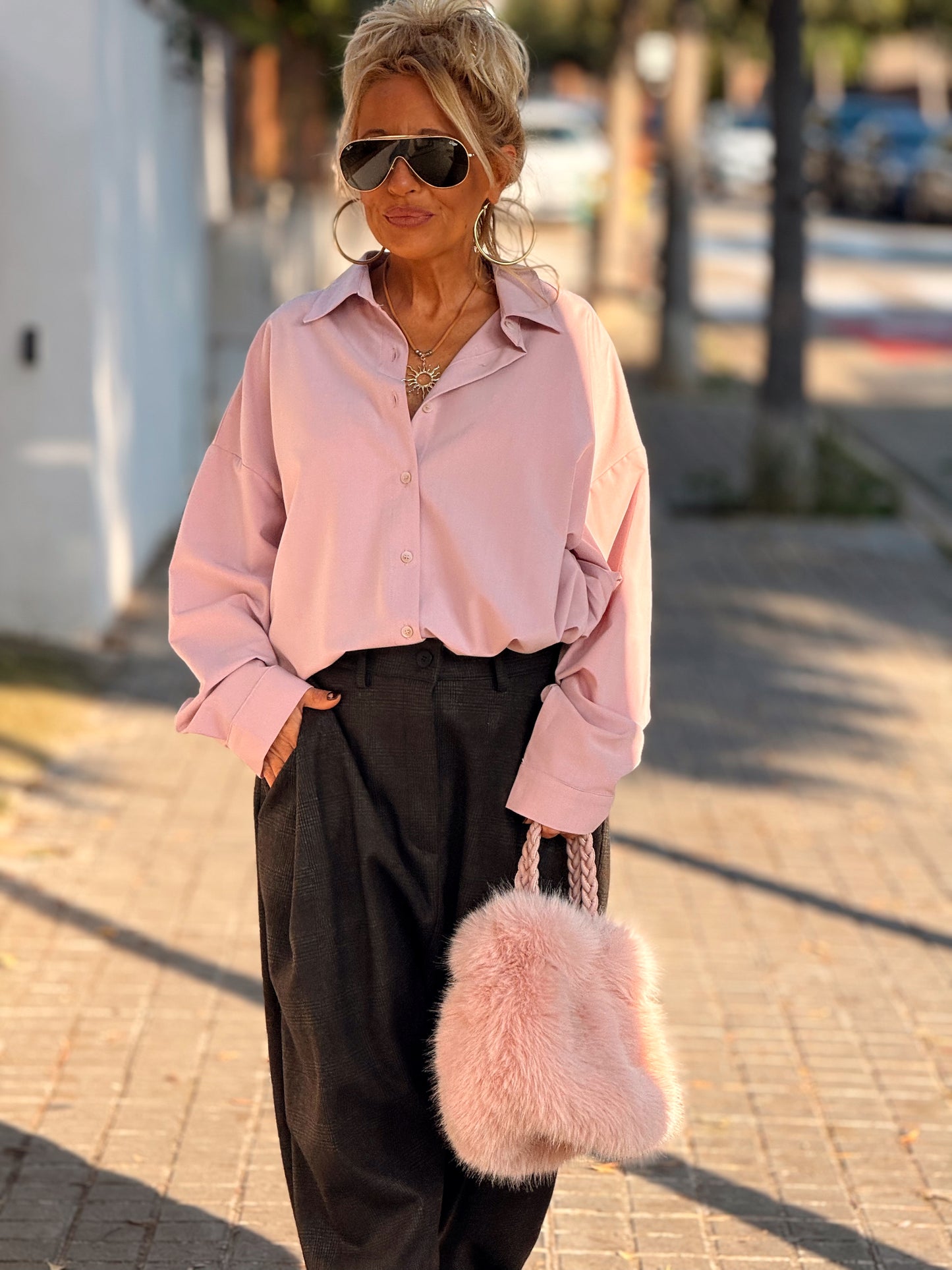 CAMISA OVERSIZE PLIEGUE ENEA MULTICOLOR