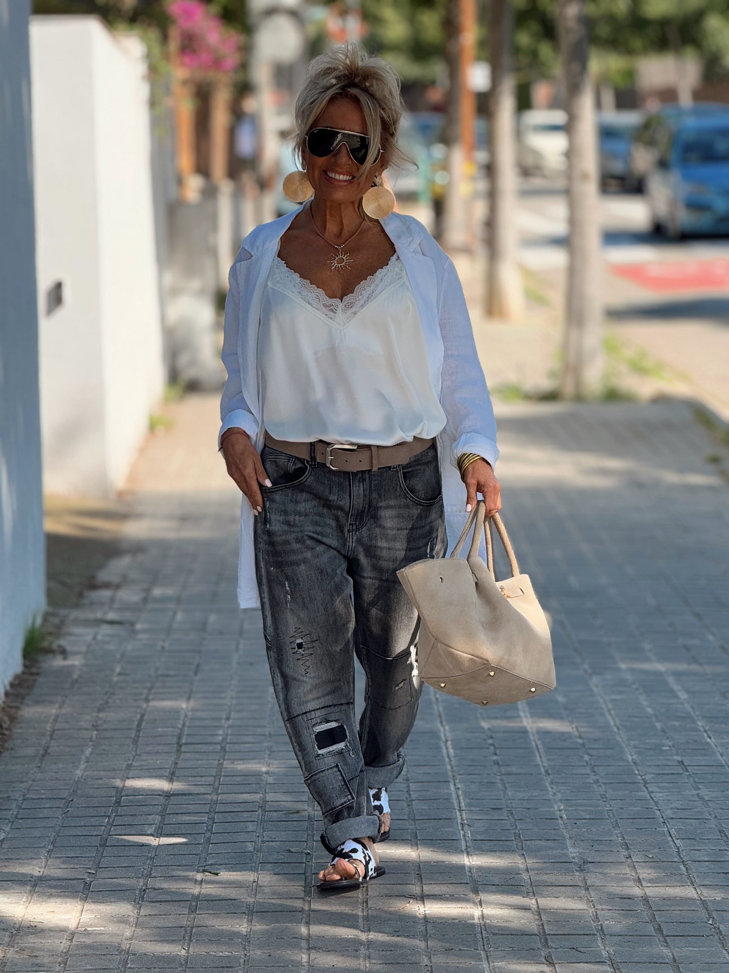 CHAQUETA LINO CHARLY BLANCO