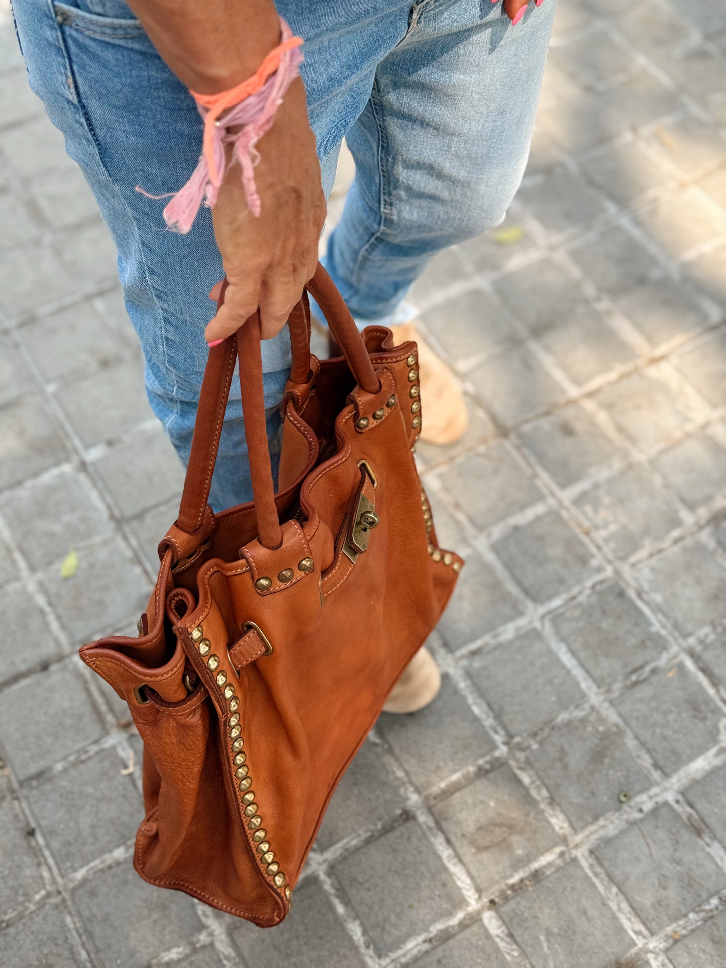 BOLSO DE PIEL SYDNEY MULTICOLOR