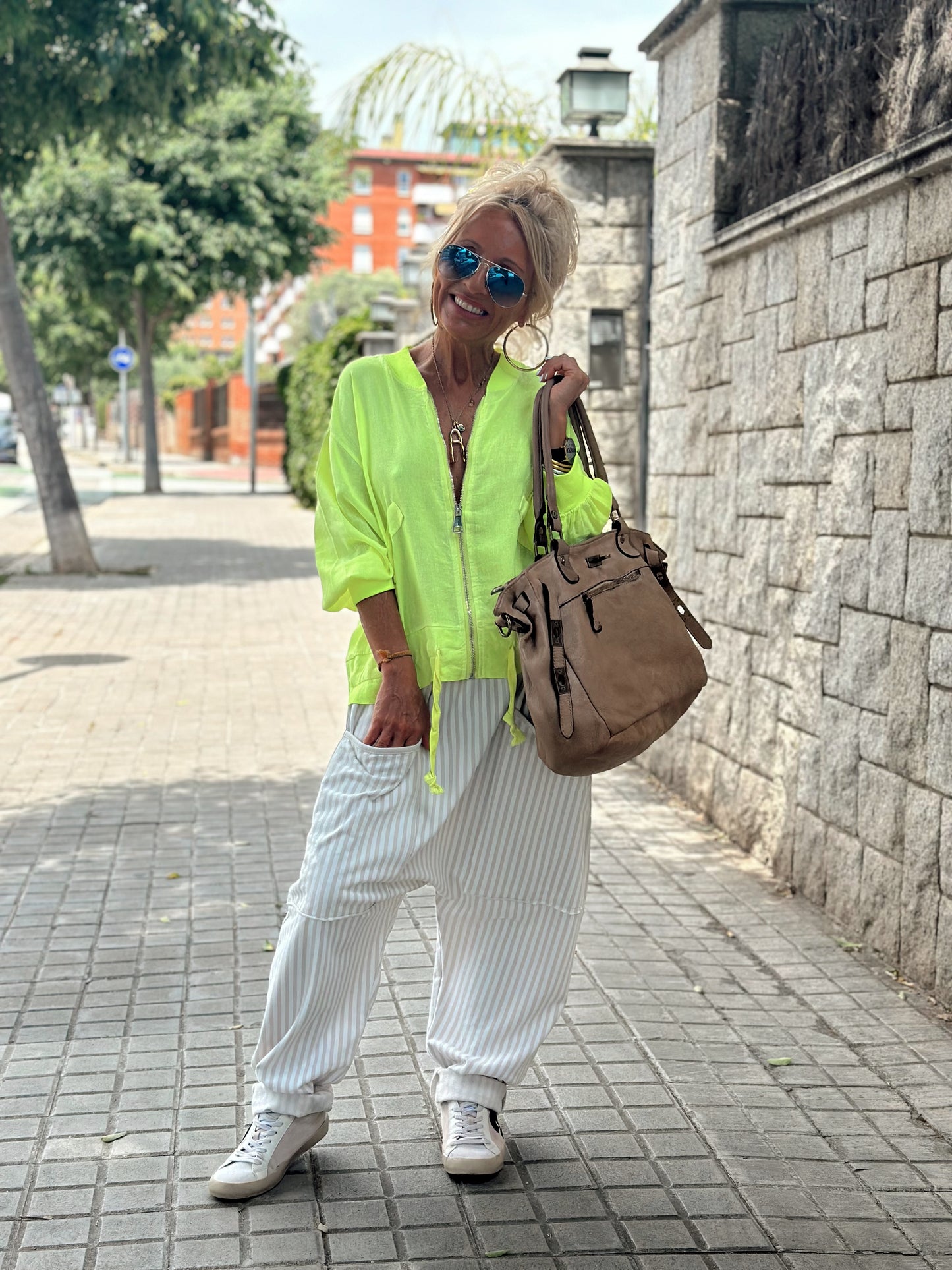 BOMBERS LINO ASTRID AMARILLO NEON