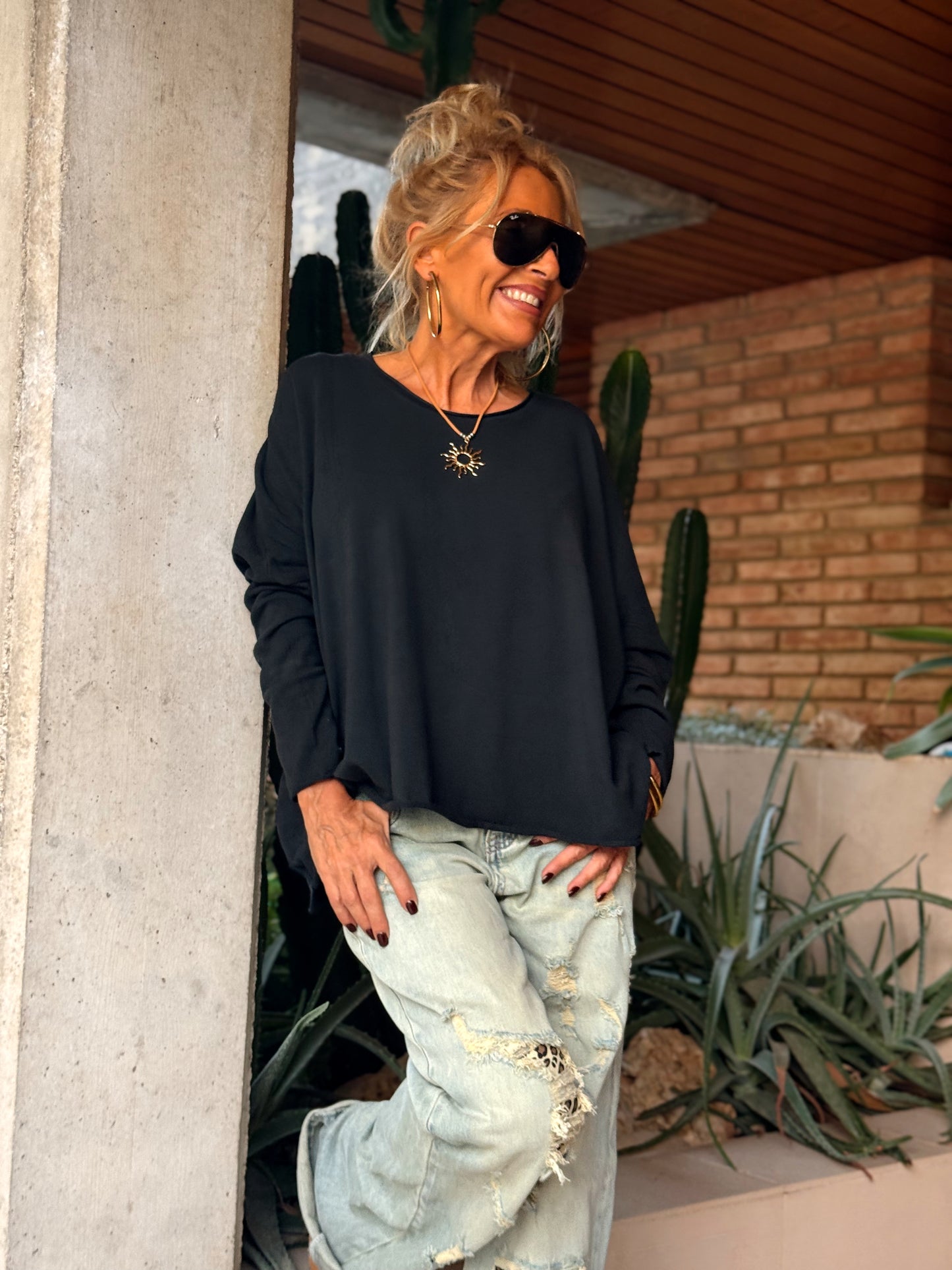 CAMISETA DESGASTADA OVERSIZE DANI MULTICOLOR