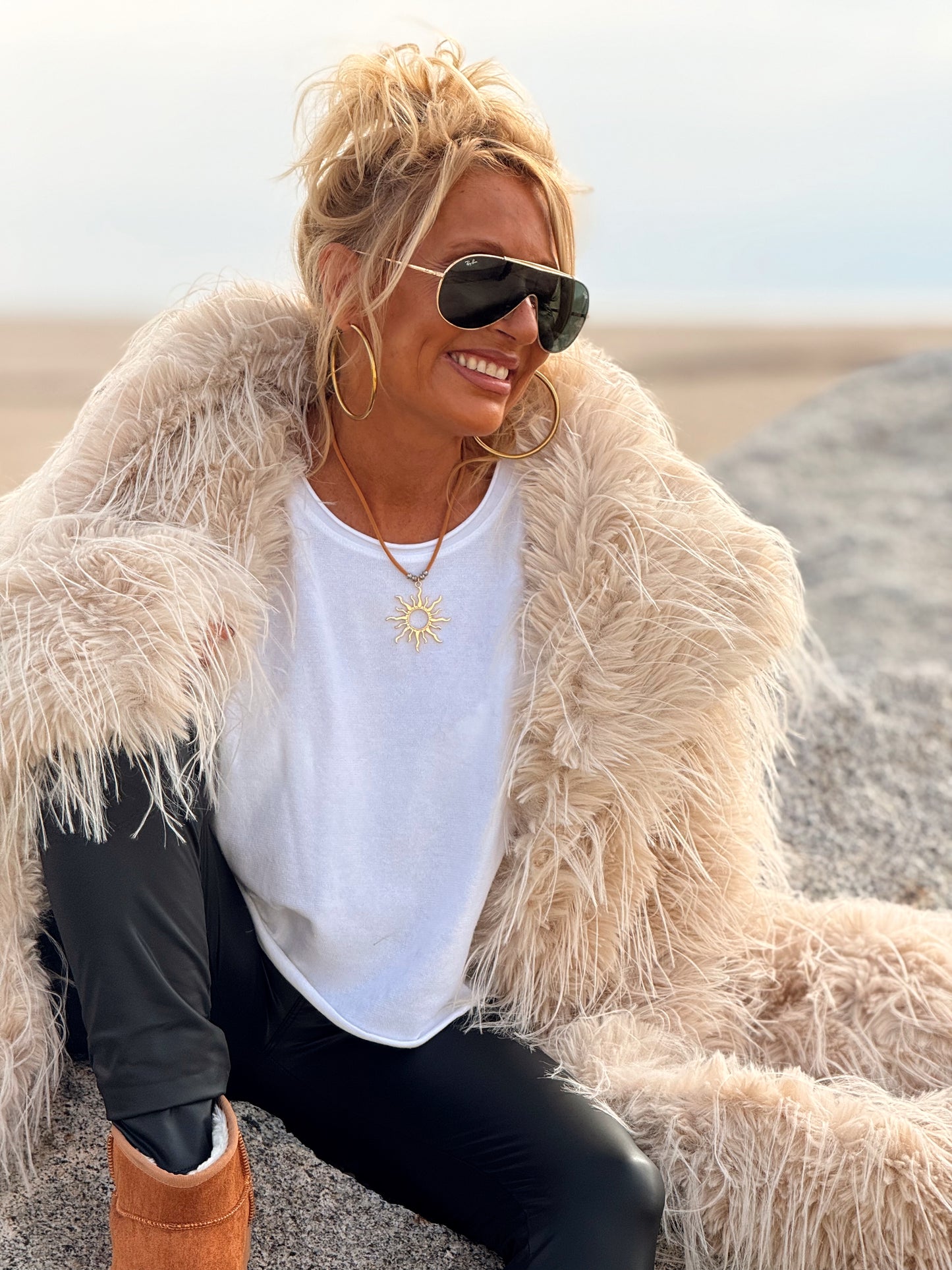 CHAQUETA DE PELO SINTÉTICO LUCAS MULTICOLOR