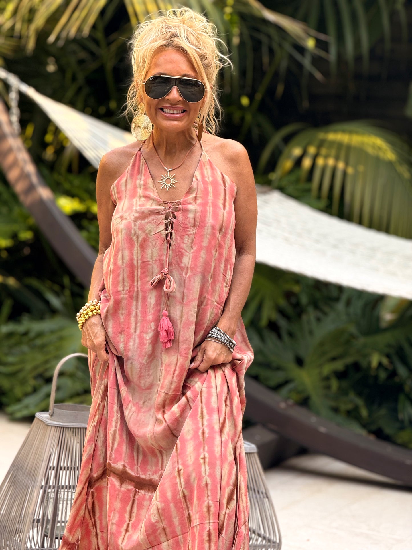 VESTIDO CREPE SEDA INDY MULTICOLOR