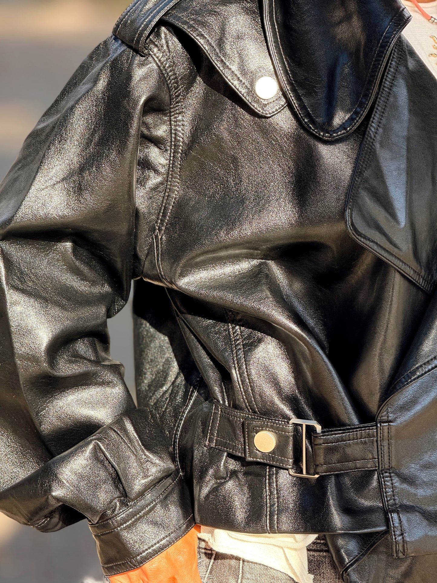 CAZADORA POLIPIEL NEGRO