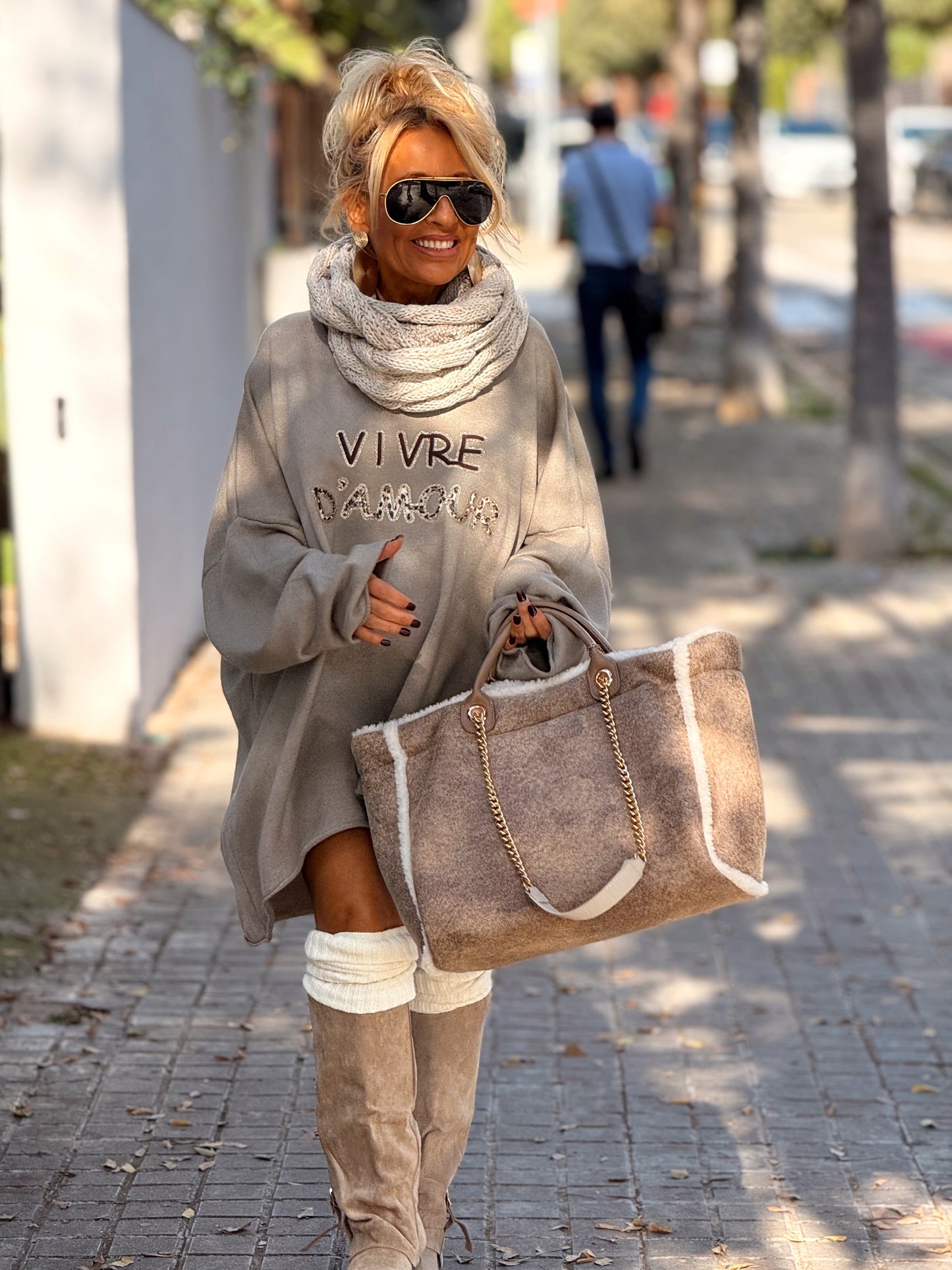 BOTAS LARGO ANTE MOTERO BEIGE