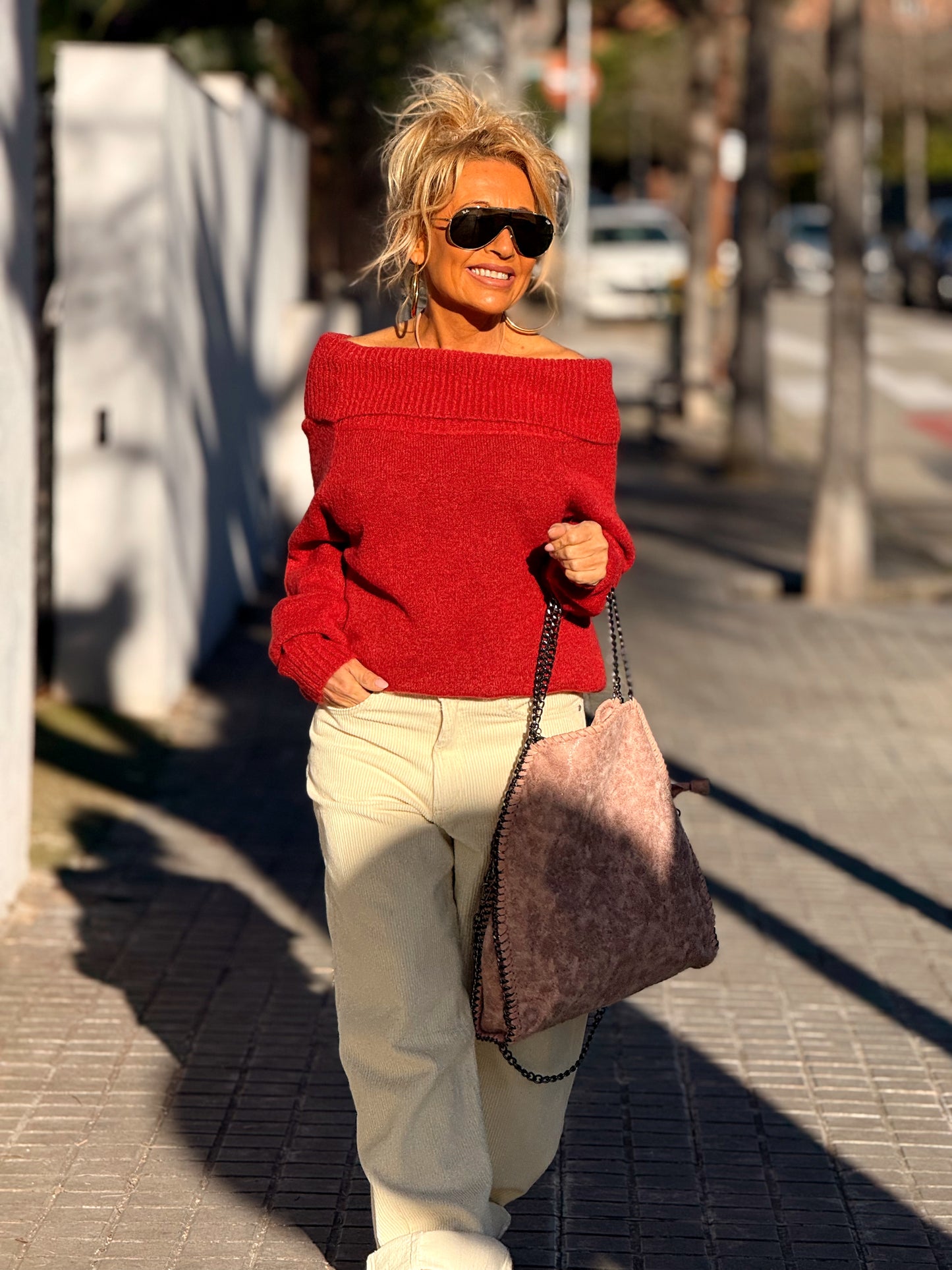 JERSEY DE PUNTO BARDOT MULTICOLOR