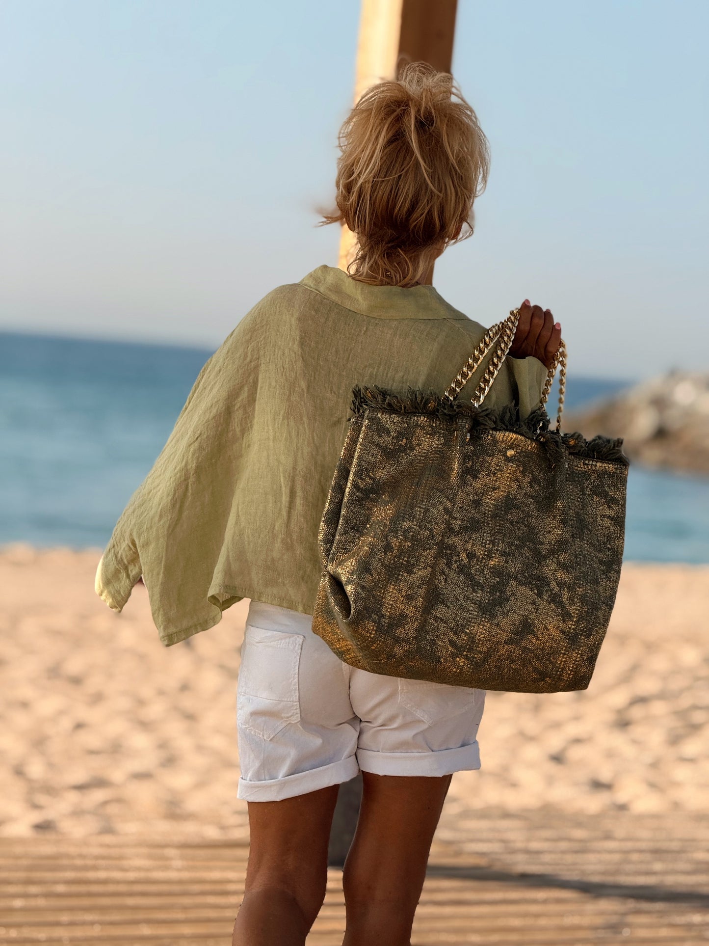 CAMISA LINO CROP-TOP MULTICOLOR