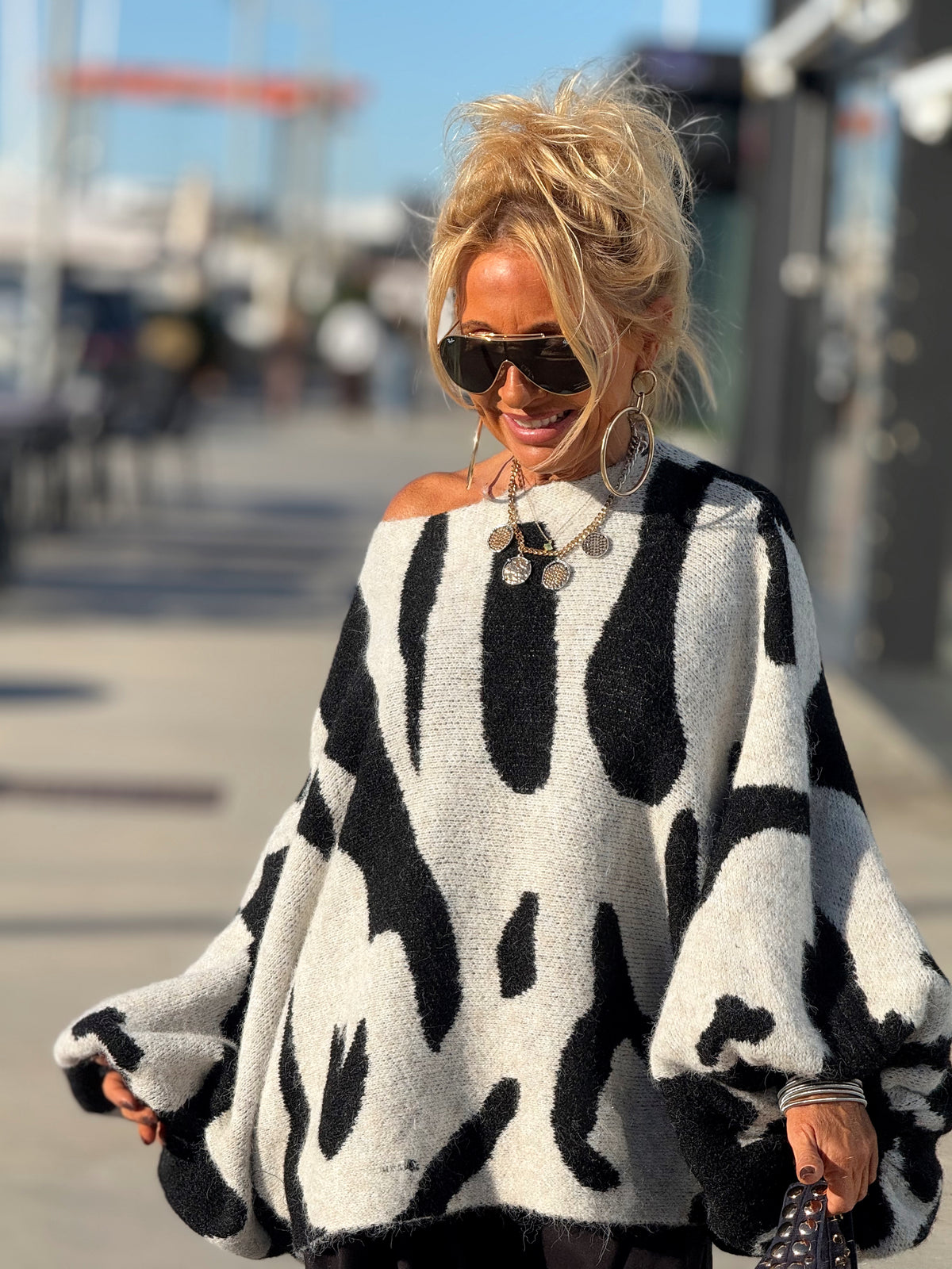 JERSEY OVERSIZE VACA MULTICOLOR